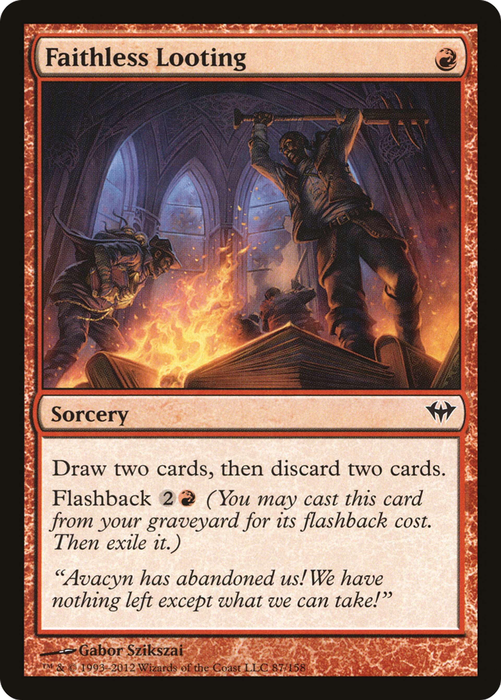 Faithless Looting — Dark Ascension — Magic: The Gathering
