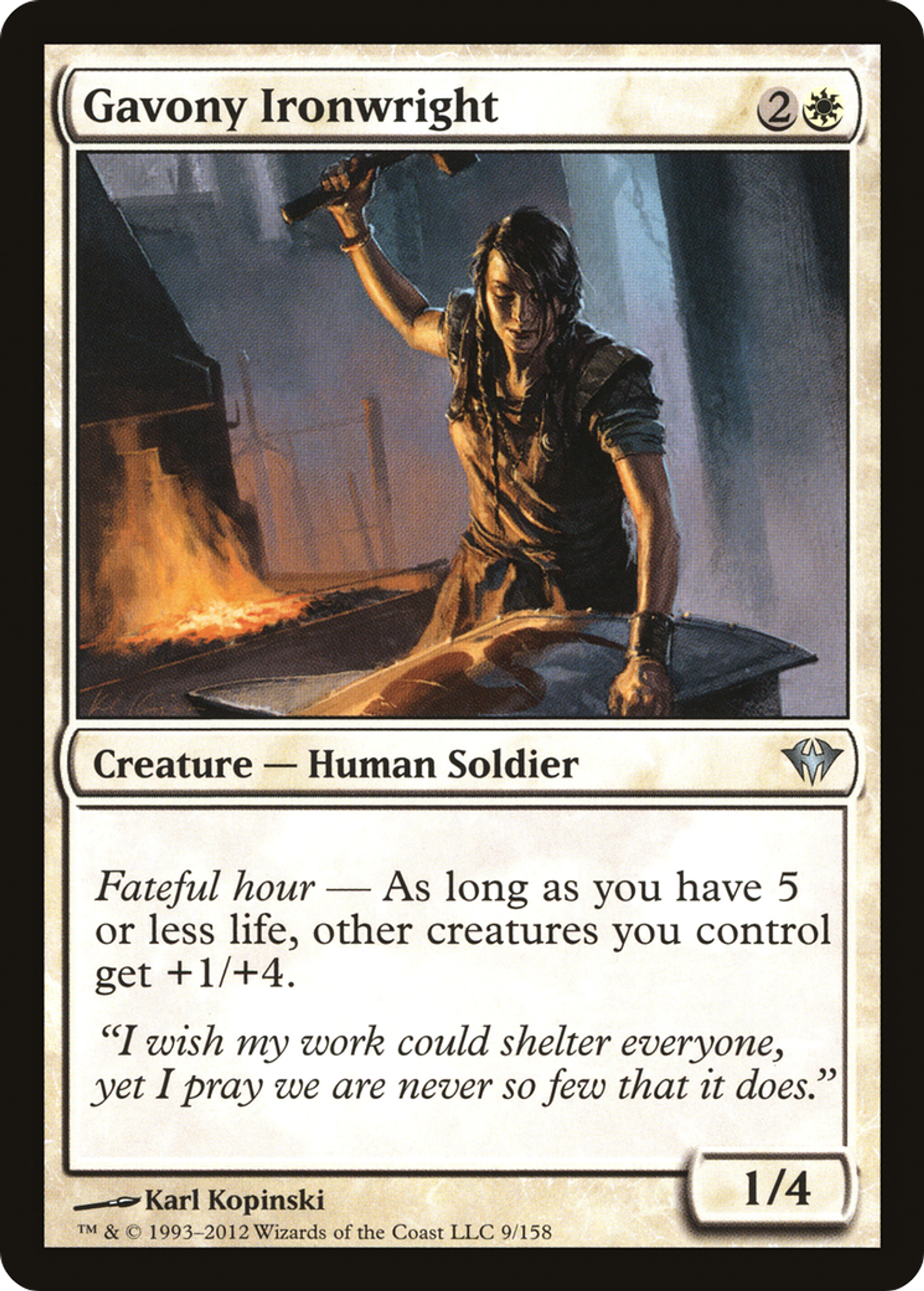 Gavony Ironwright — Dark Ascension — Magic: The Gathering