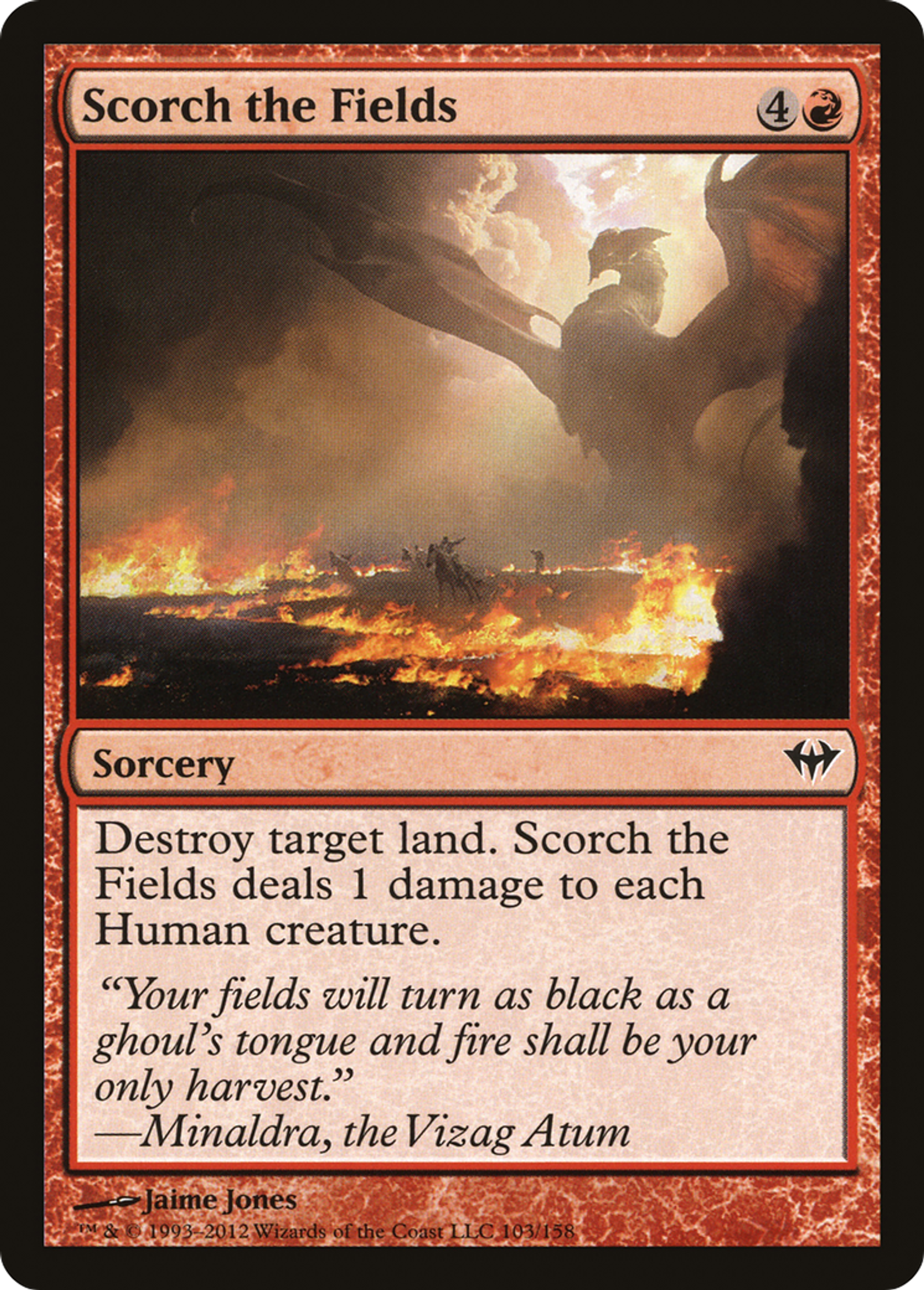 Brûlez les champs ! — Dark Ascension — Magic: The Gathering