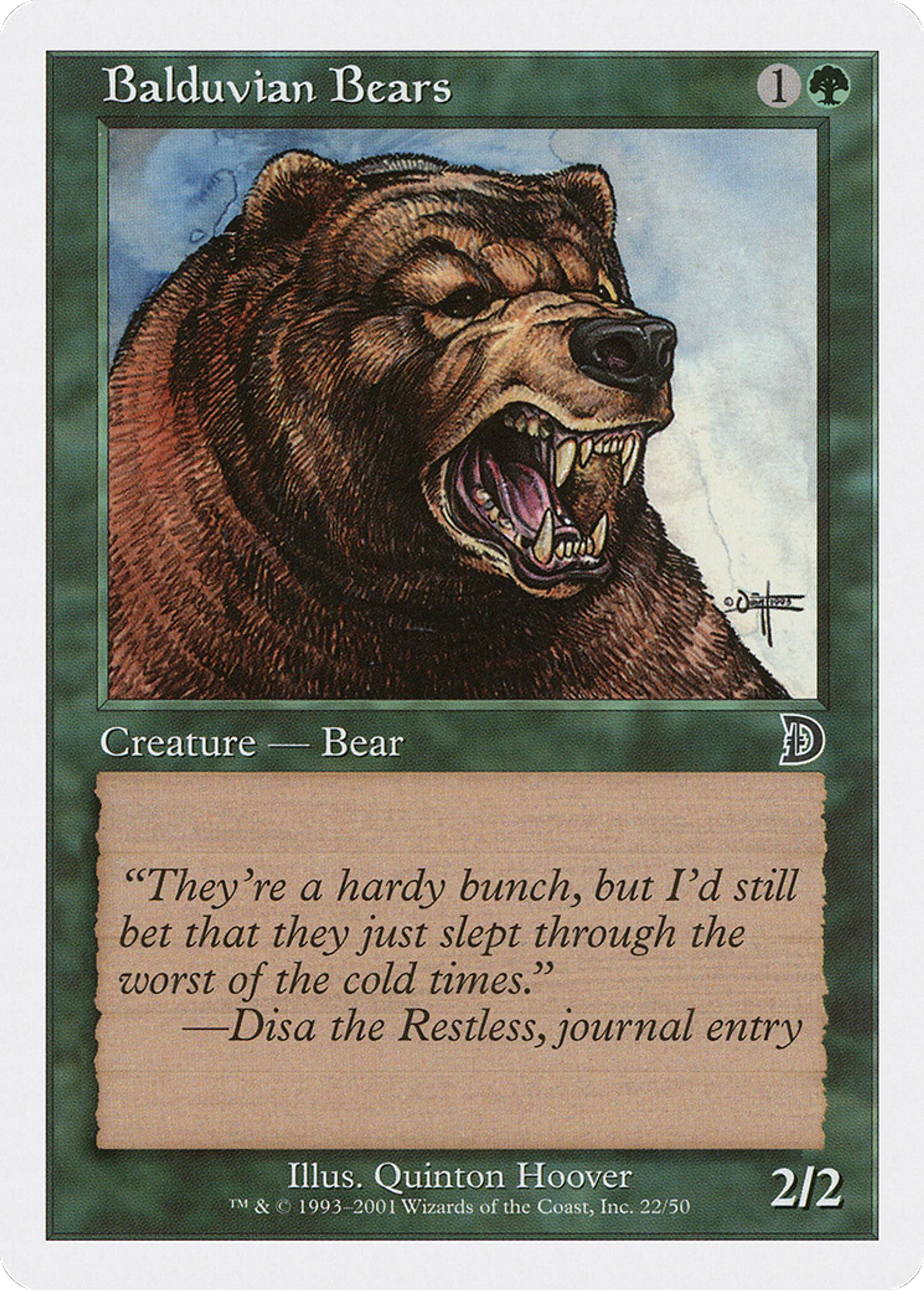 Balduvian Bears — Deckmasters — Magic: The Gathering