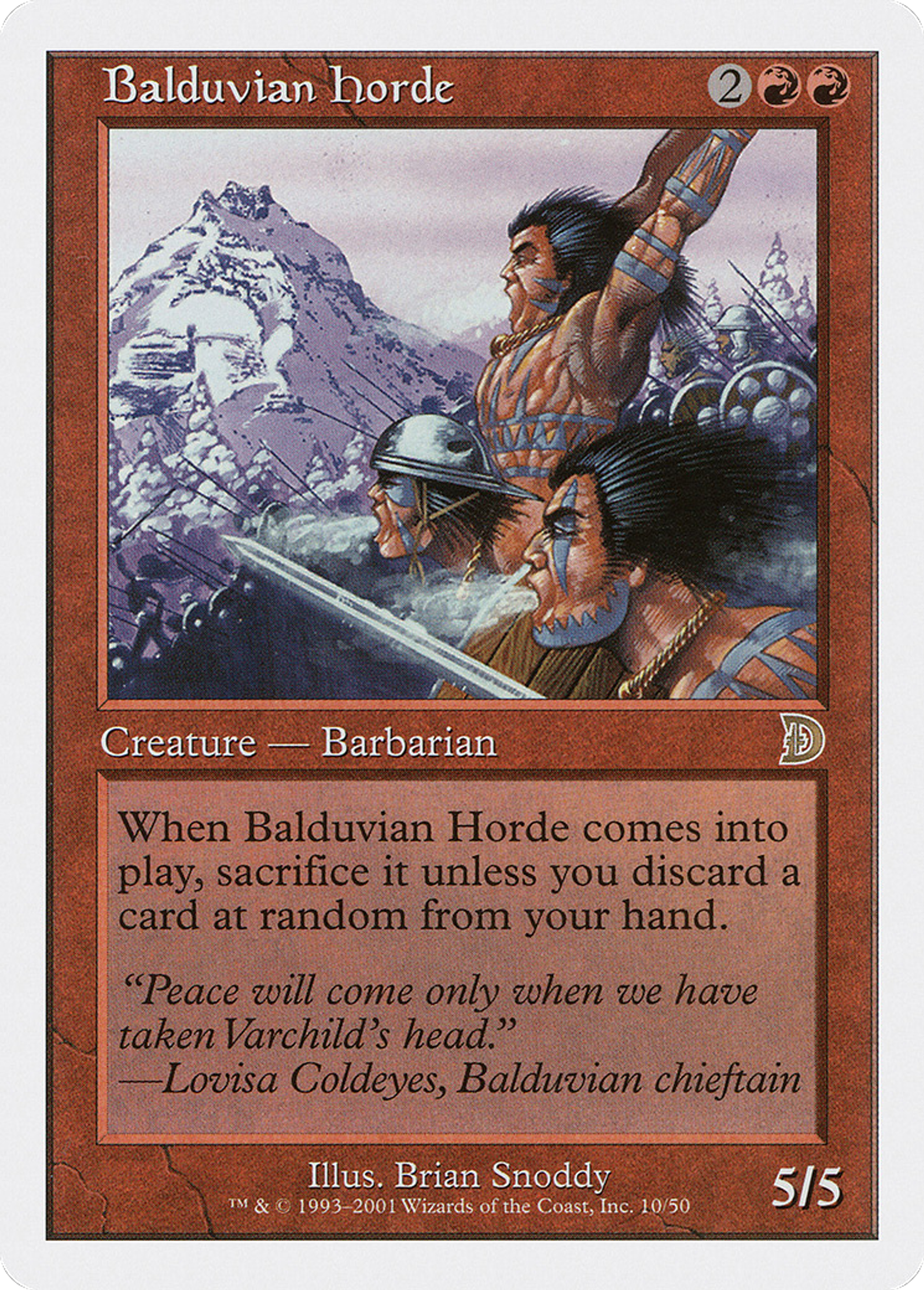 Balduvian Horde — Deckmasters — Magic: The Gathering