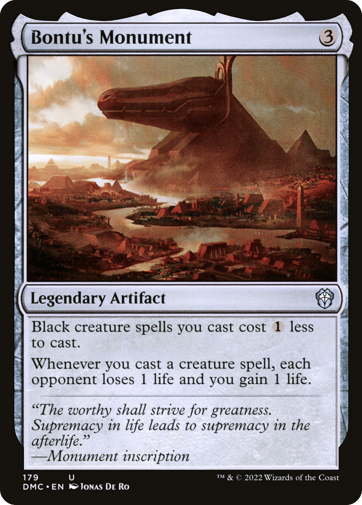 Bontu's Monument — Dominaria United Commander — Magic: The Gathering