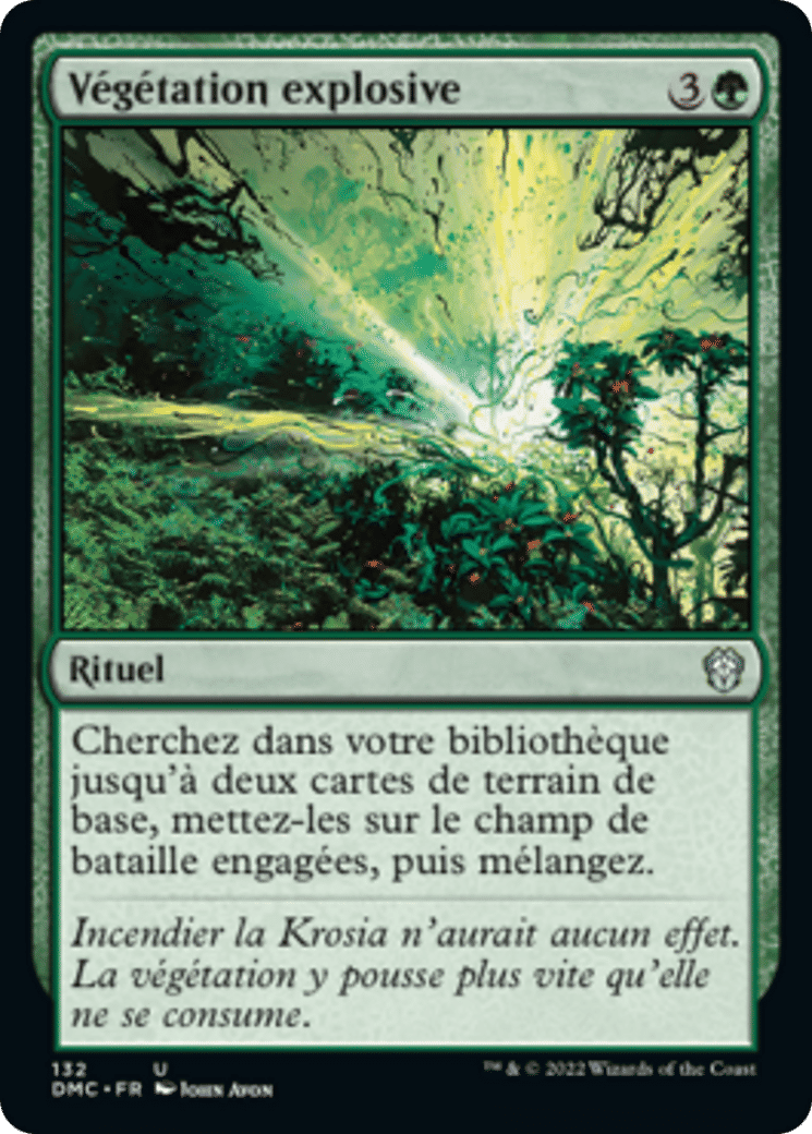 Végétation explosive — Dominaria United Commander — Magic: The Gathering