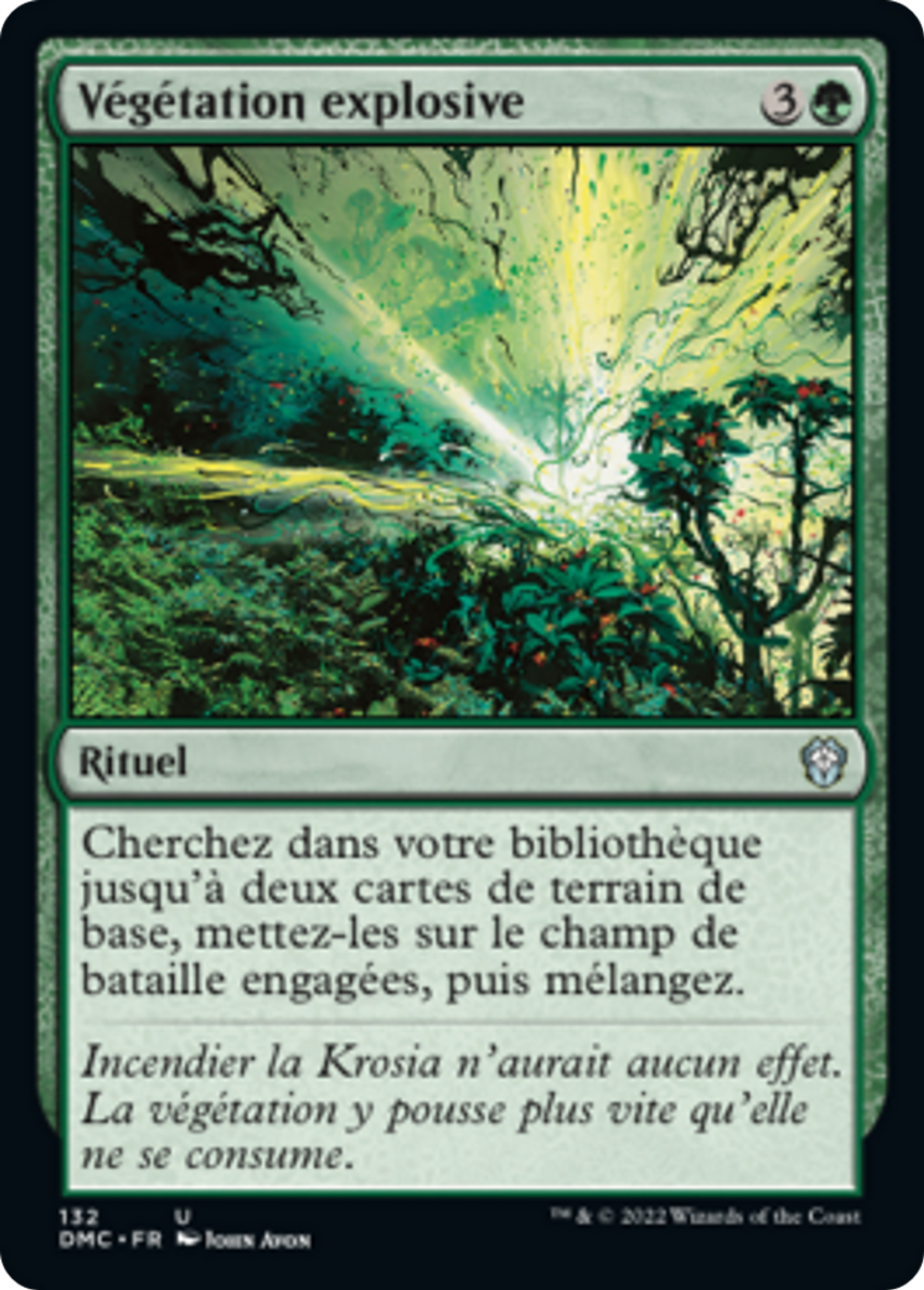 Végétation explosive — Dominaria United Commander — Magic: The Gathering