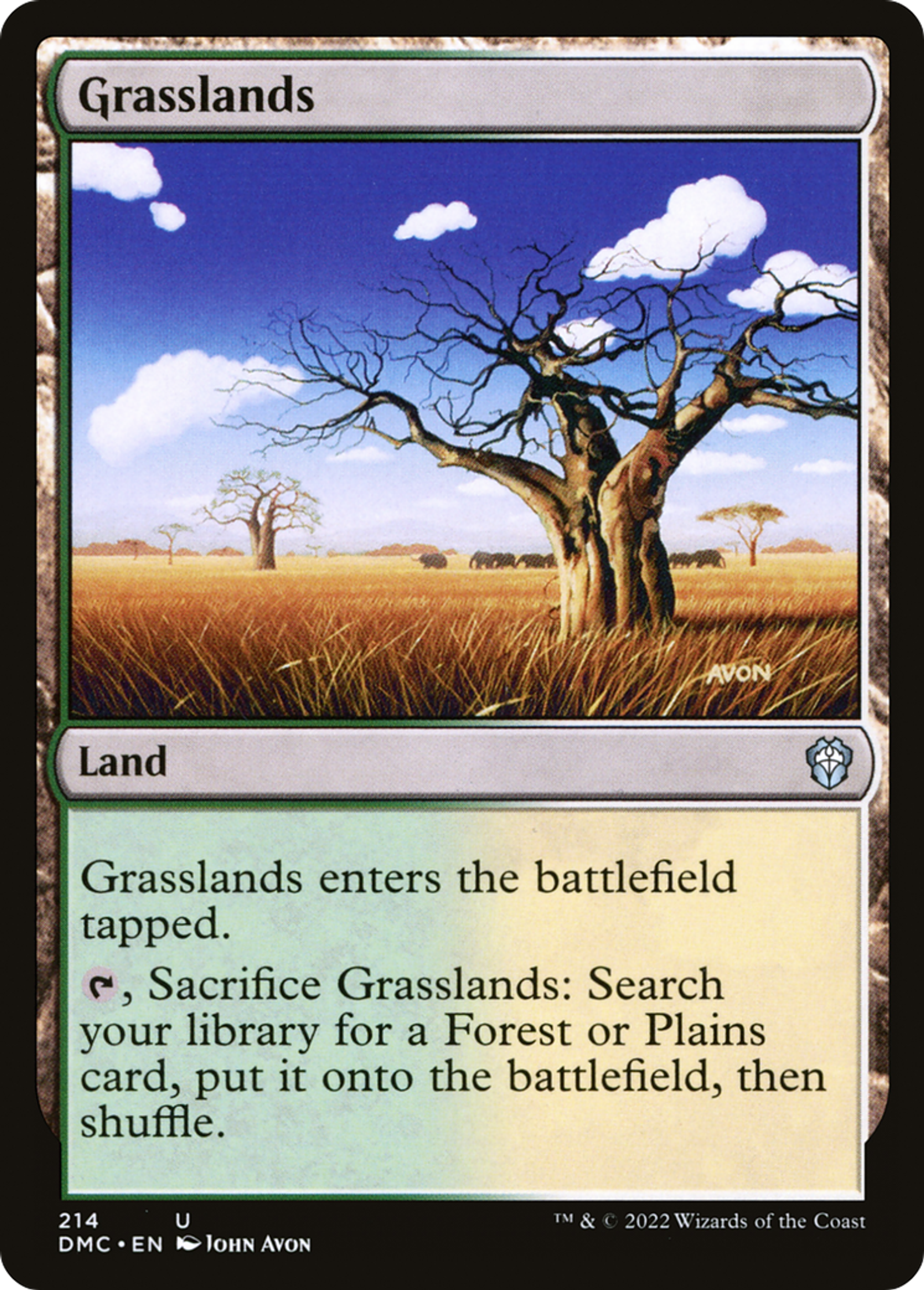 Grasslands — Dominaria United Commander — Magic: The Gathering