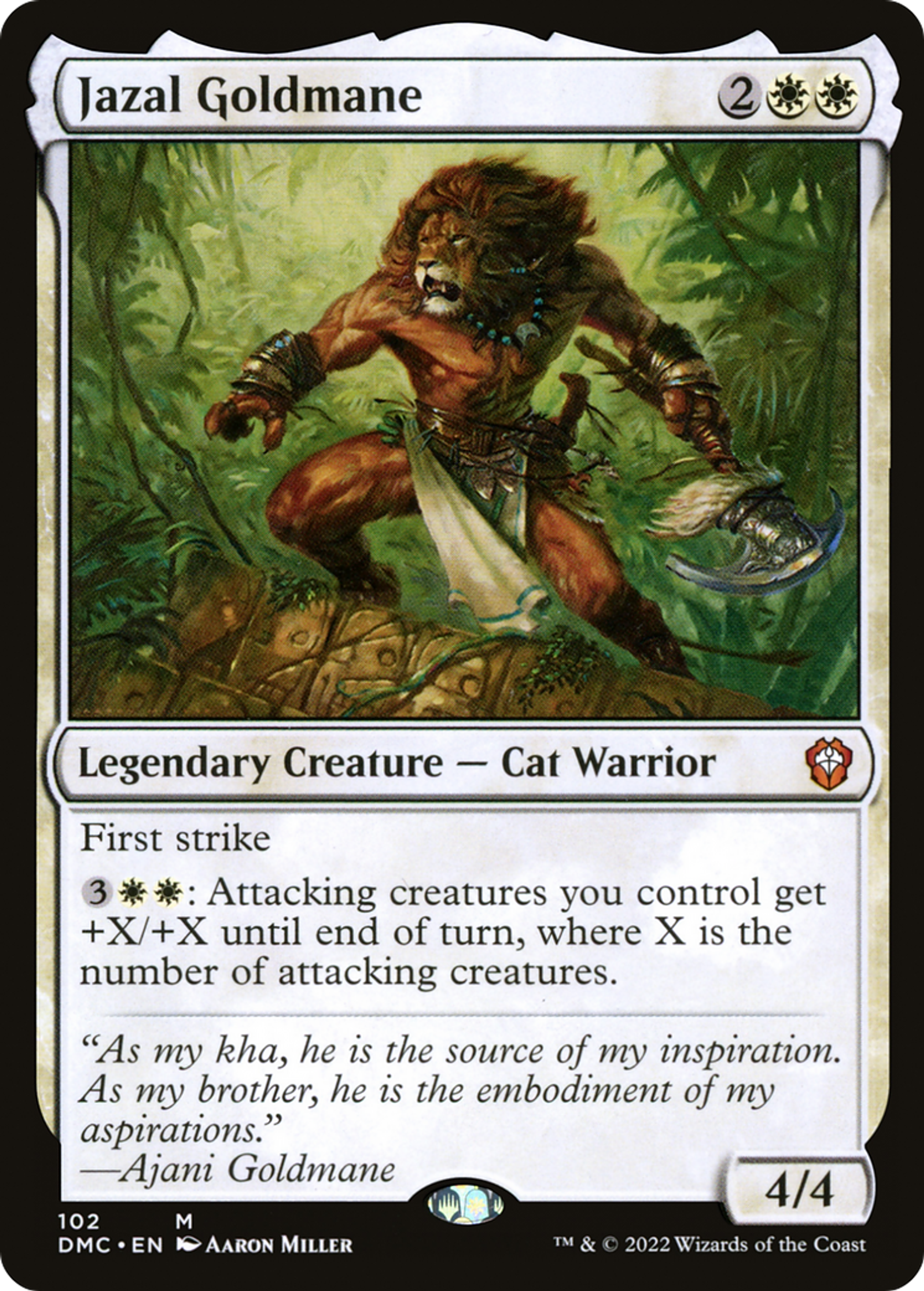 Jazal Goldmane — Dominaria United Commander — Magic: The Gathering