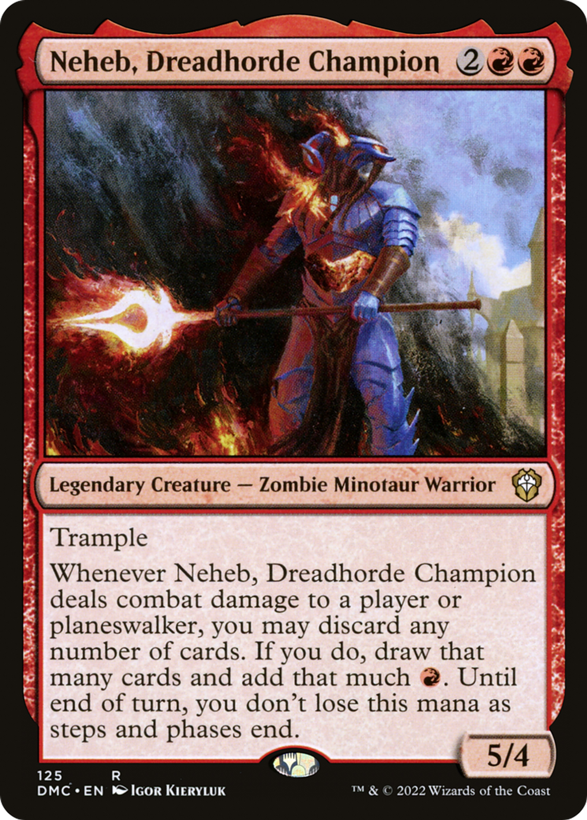 Neheb, Dreadhorde Champion — Dominaria United Commander — Magic: The Gathering
