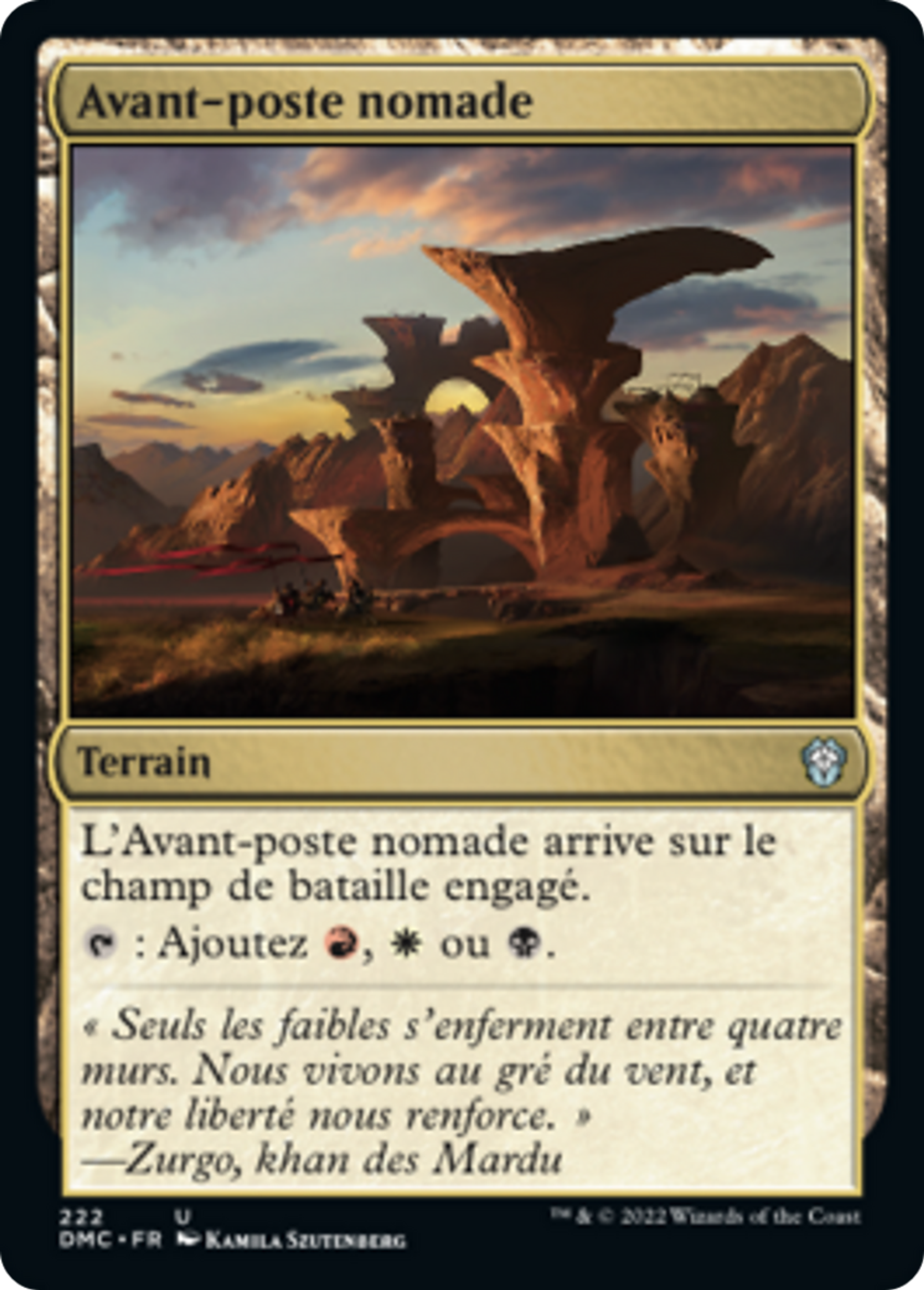 Avant-poste nomade — Dominaria United Commander — Magic: The Gathering