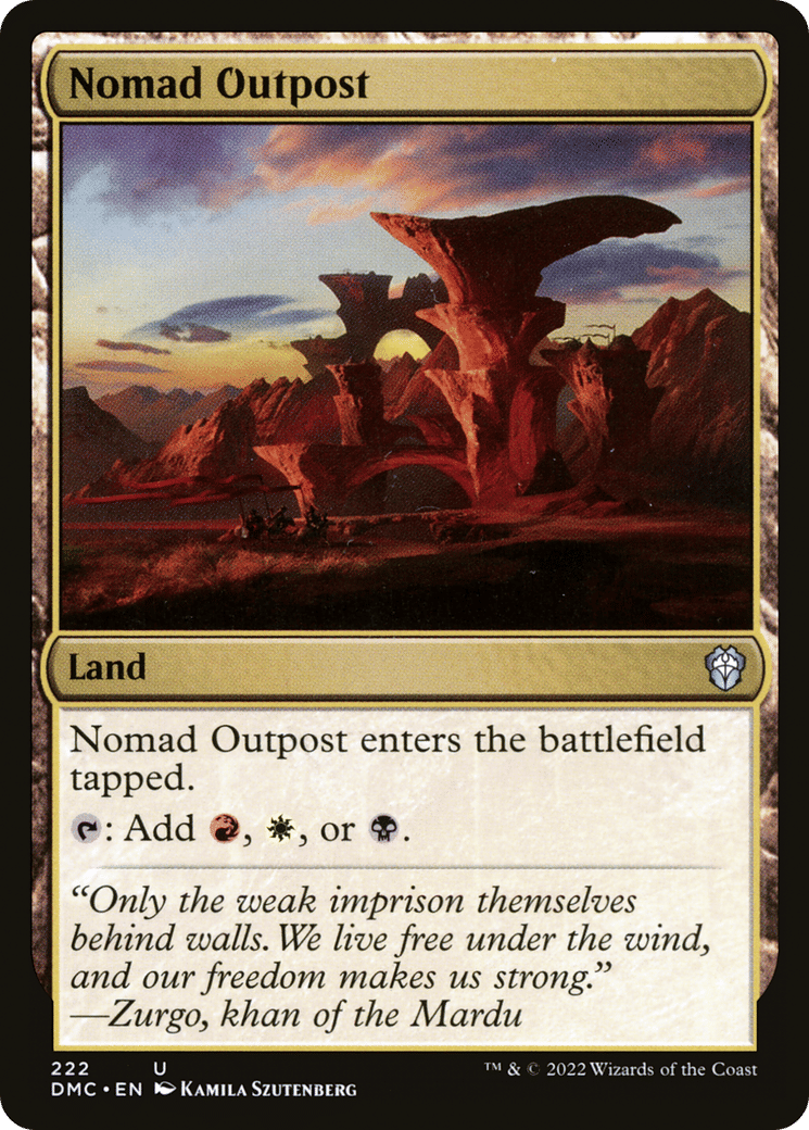 Nomad Outpost — Dominaria United Commander — Magic: The Gathering