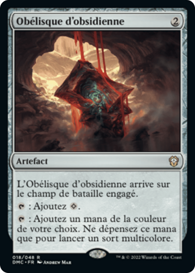 Obélisque d'obsidienne — Dominaria United Commander — Magic: The Gathering