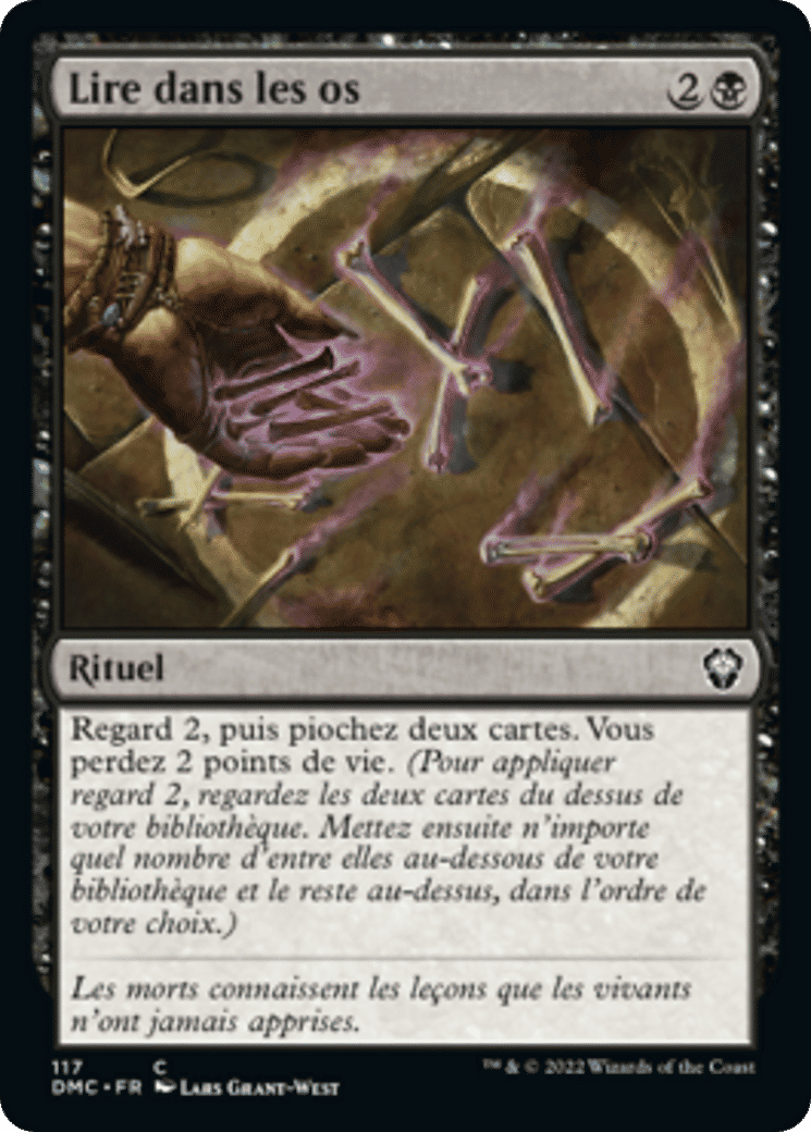 Lire dans les os — Dominaria United Commander — Magic: The Gathering