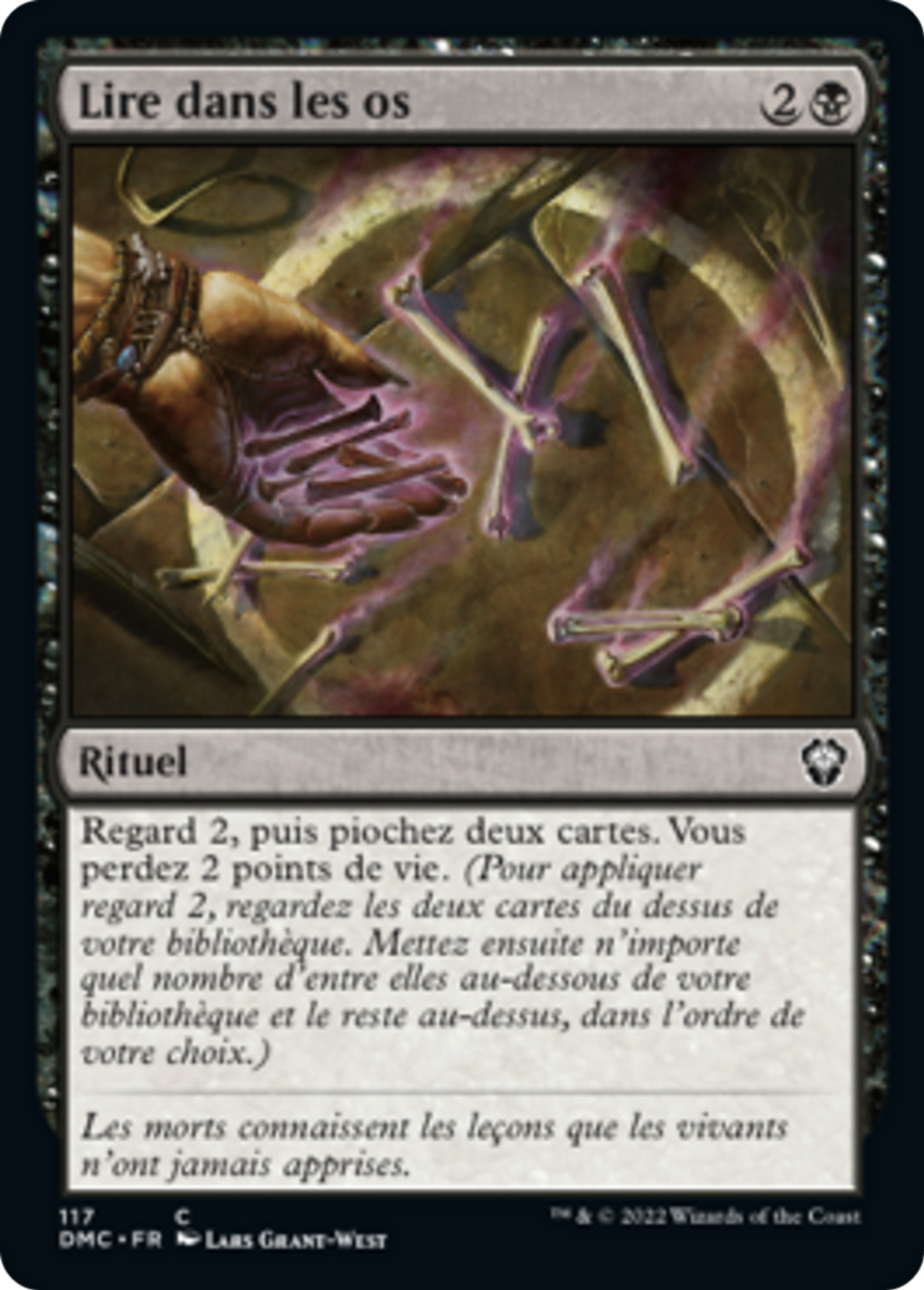 Lire dans les os — Dominaria United Commander — Magic: The Gathering