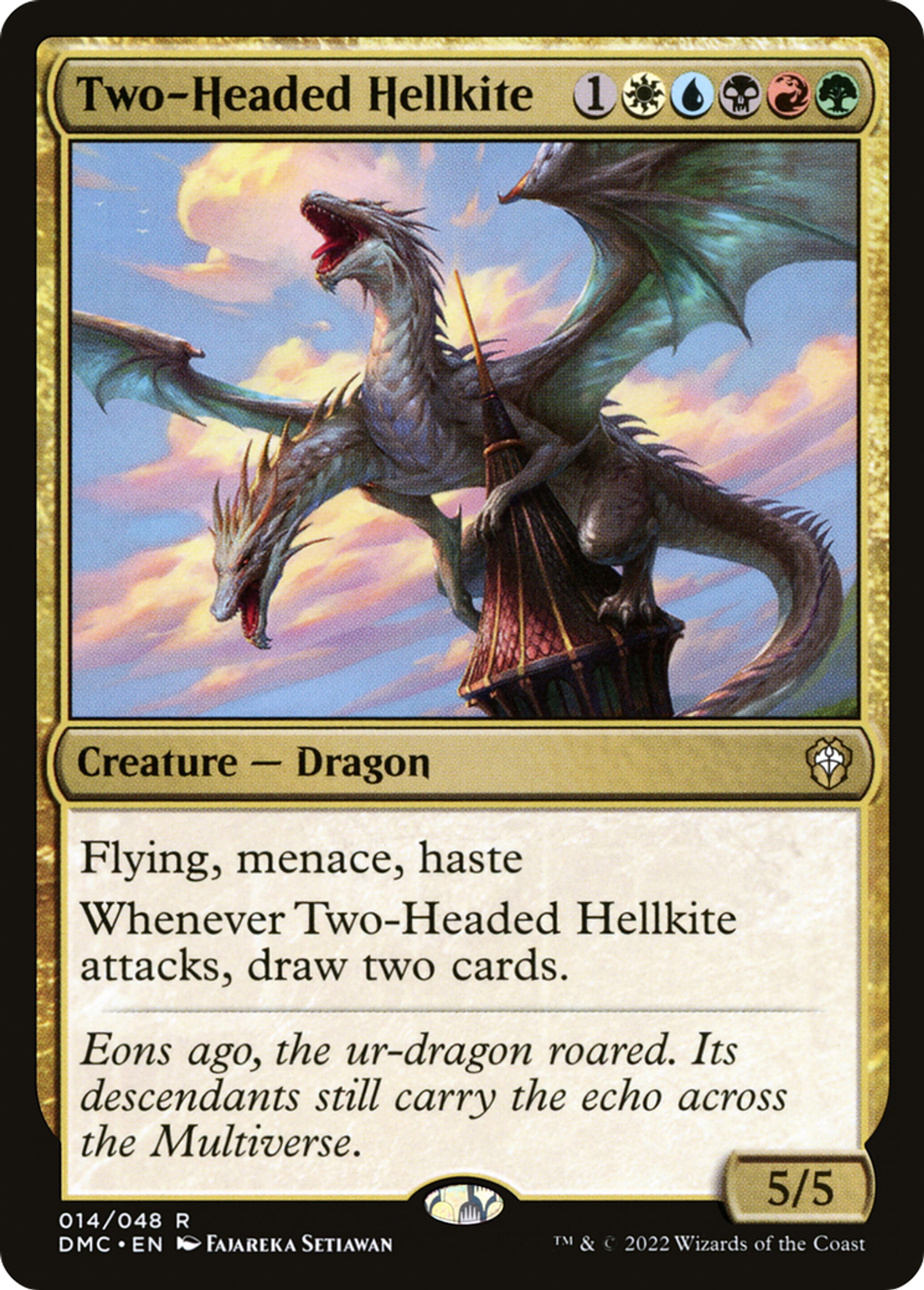 Two-Headed Hellkite — Dominaria United Commander — Magic: The Gathering