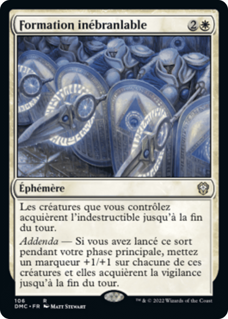 Formation inébranlable — Dominaria United Commander — Magic: The Gathering