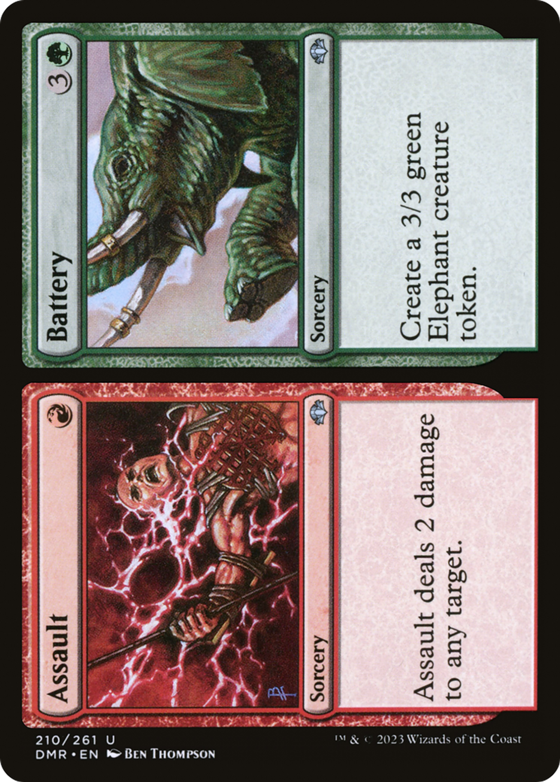 Assault // Battery — Dominaria Remastered — Magic: The Gathering