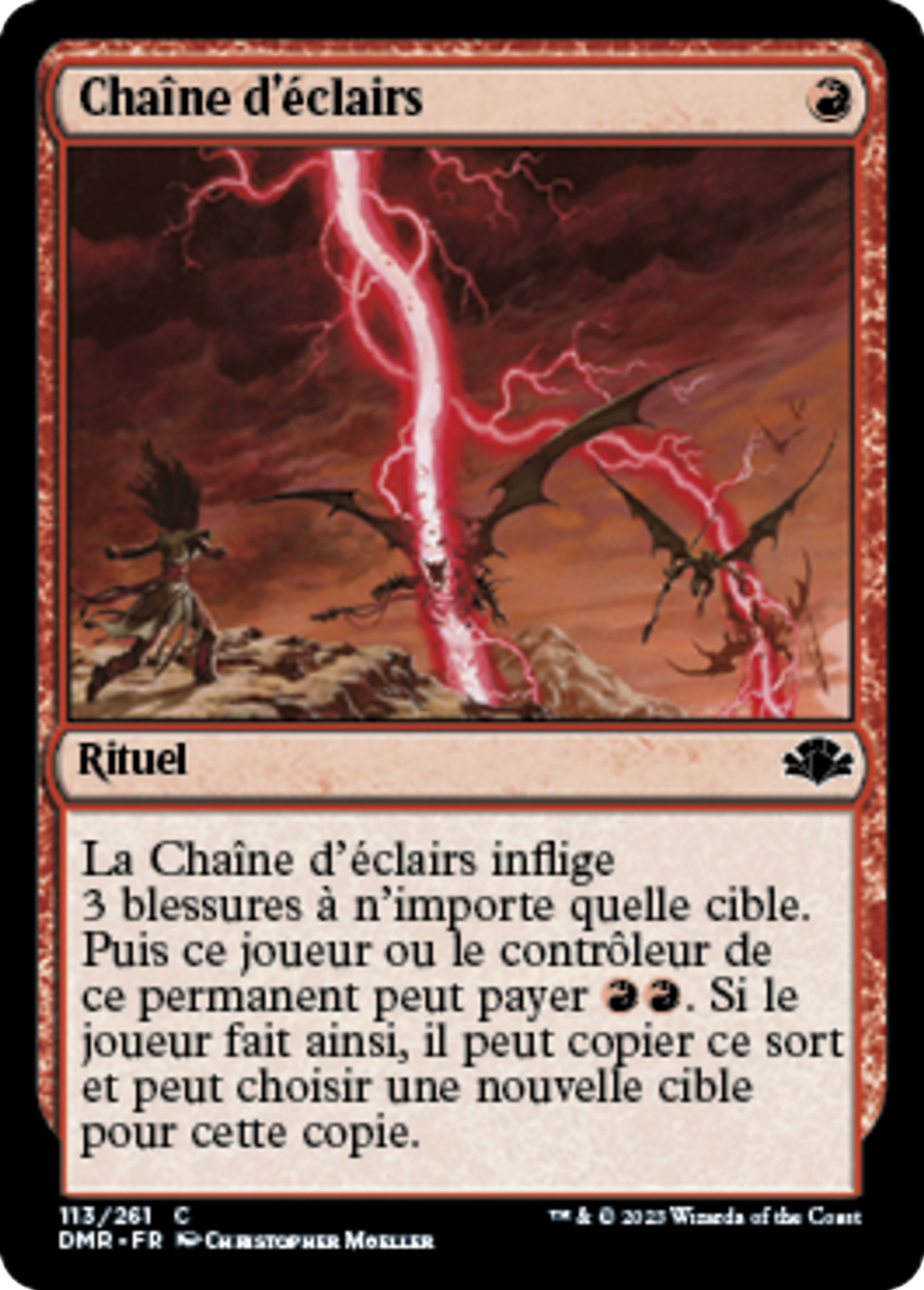 Chaîne d'éclairs — Dominaria Remastered — Magic: The Gathering