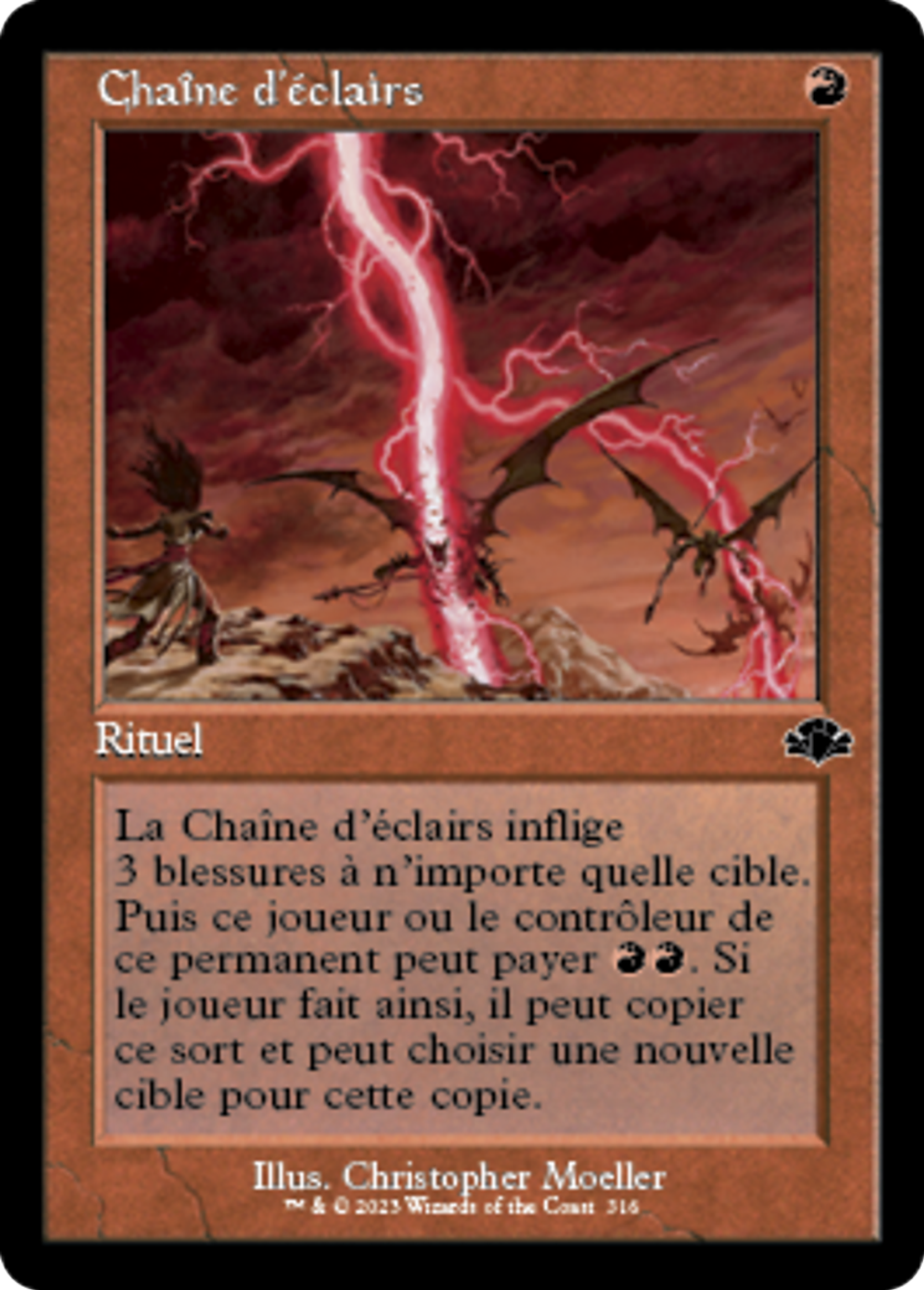 Chaîne d'éclairs — Dominaria Remastered — Magic: The Gathering