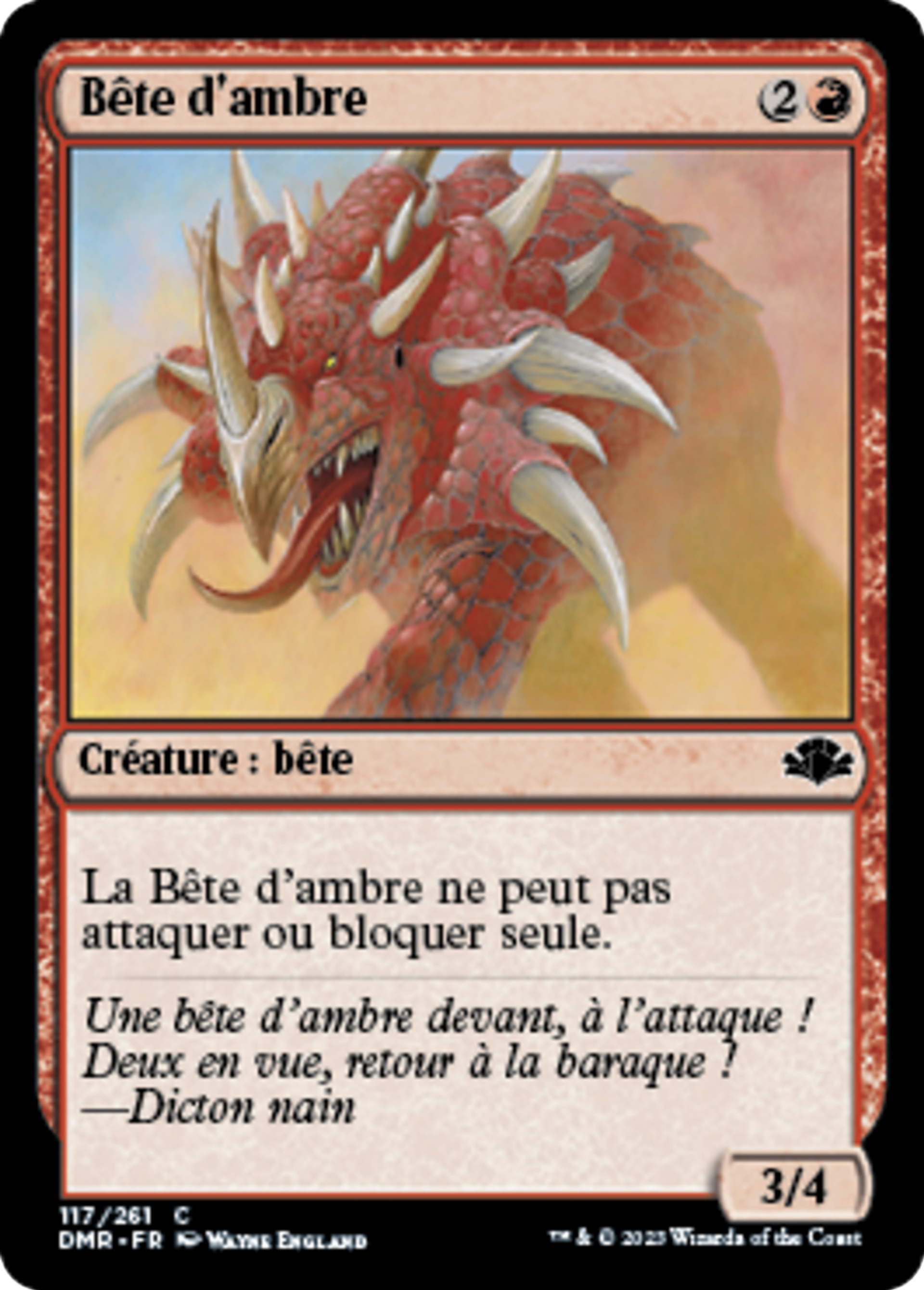 Bête d'ambre — Dominaria Remastered — Magic: The Gathering