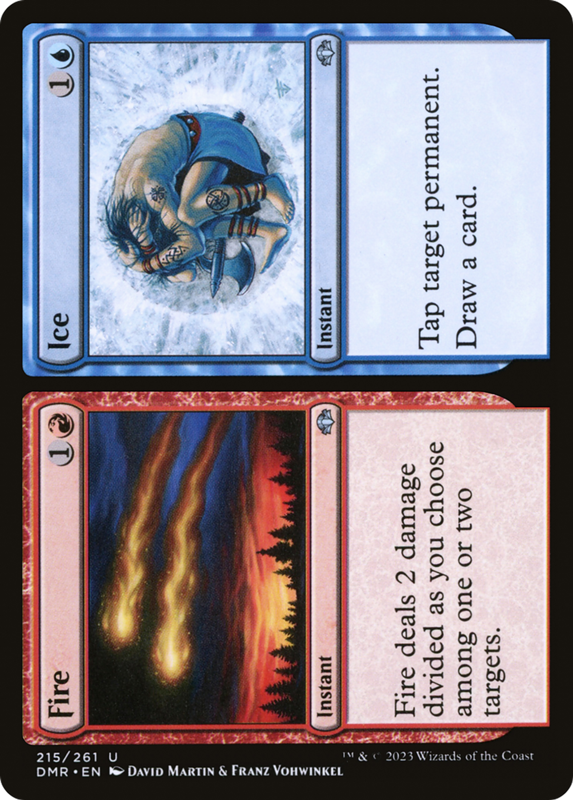 Feu // Glace — Dominaria Remastered — Magic: The Gathering