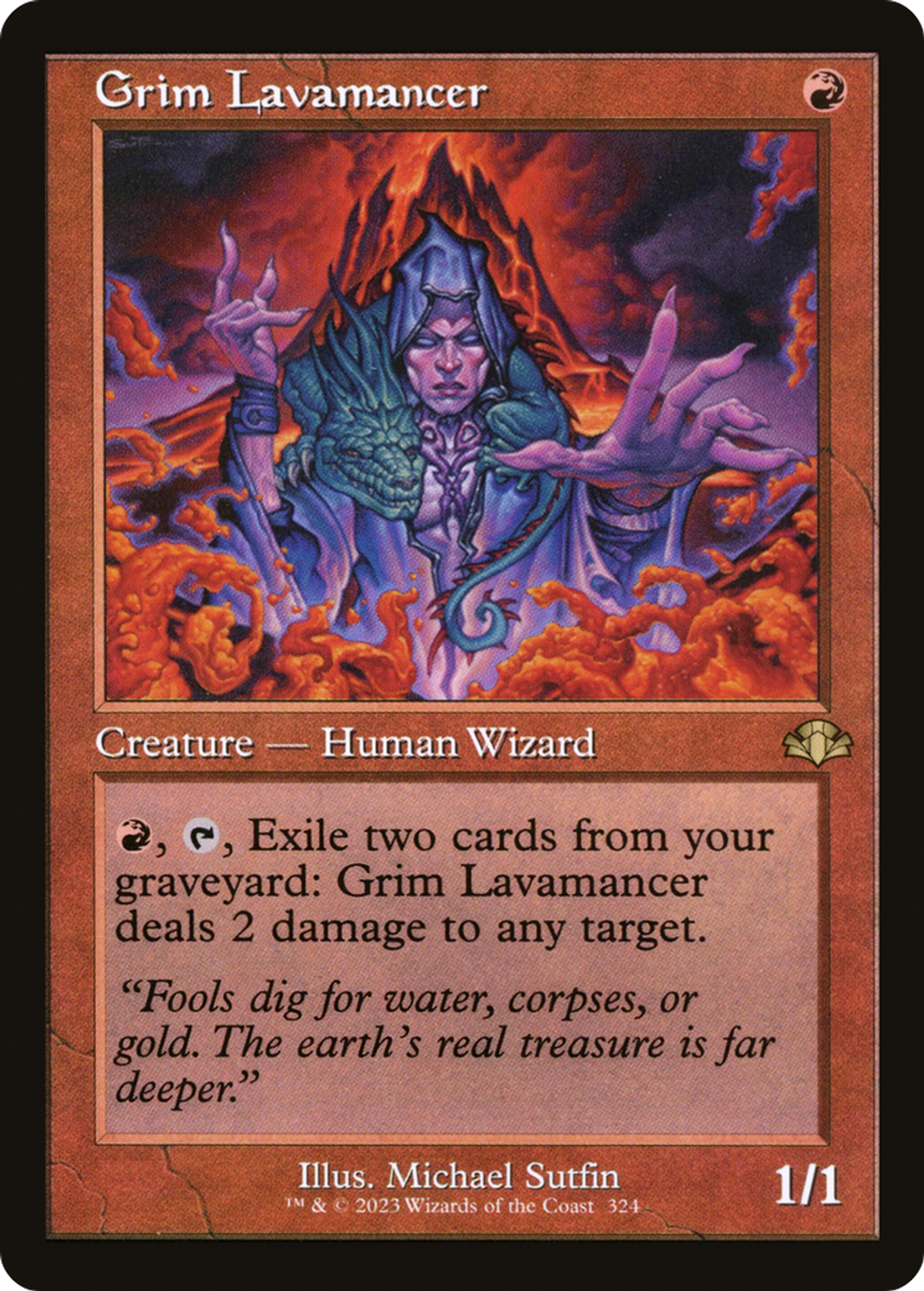 Grim Lavamancer — Dominaria Remastered — Magic: The Gathering