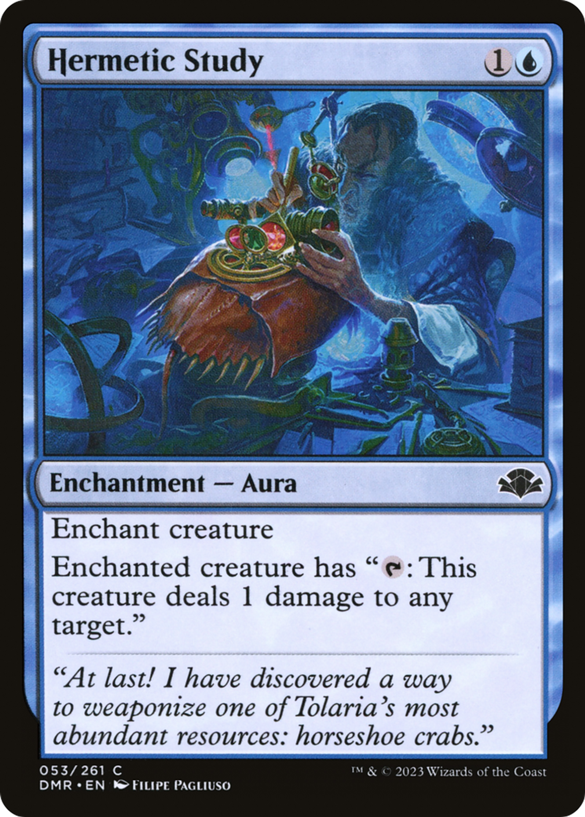 Hermetic Study — Dominaria Remastered — Magic: The Gathering