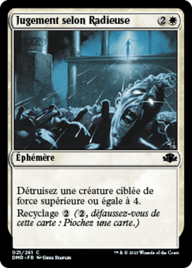 Jugement selon Radieuse — Dominaria Remastered — Magic: The Gathering