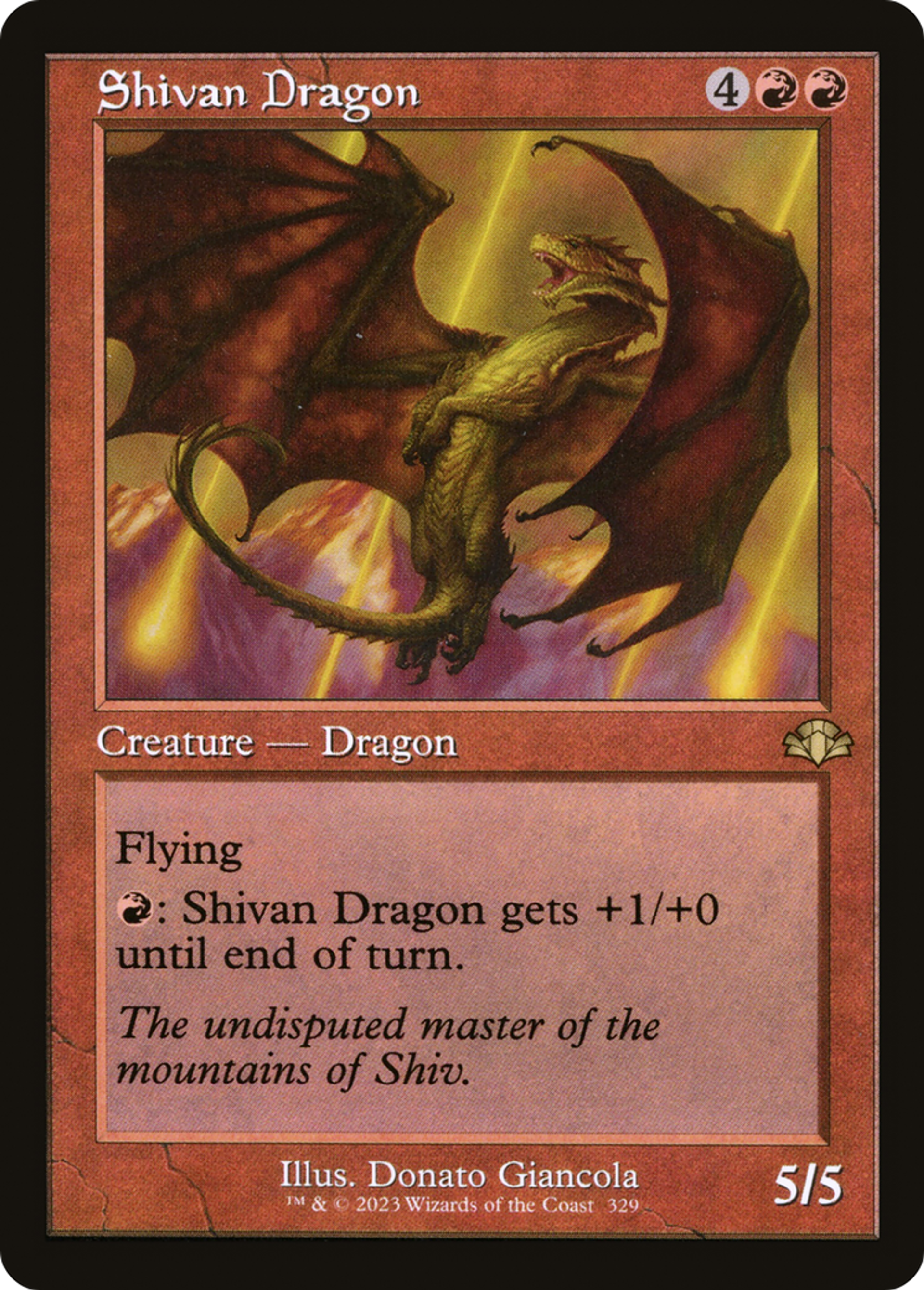 Shivan Dragon — Dominaria Remastered — Magic: The Gathering