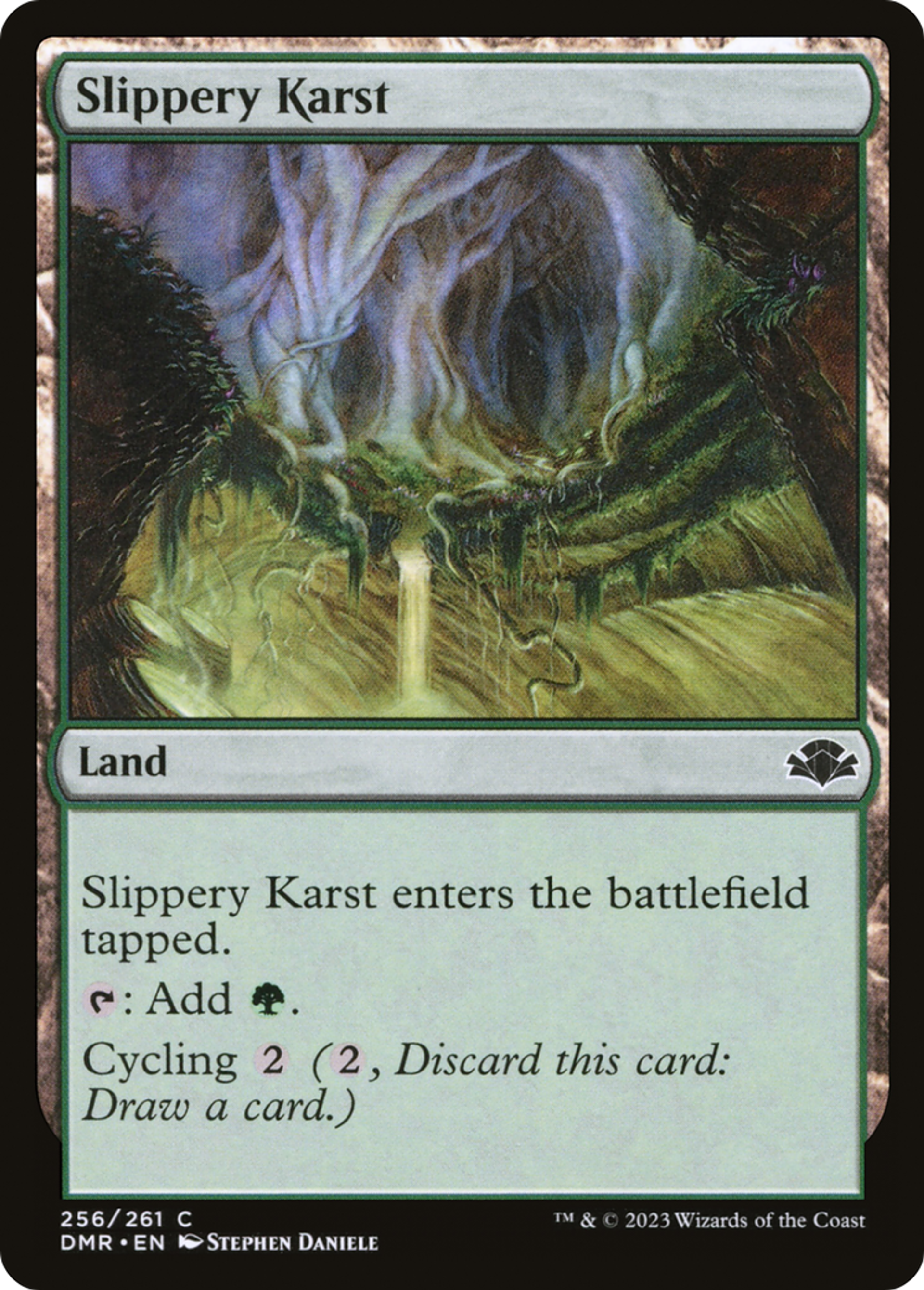 Slippery Karst — Dominaria Remastered — Magic: The Gathering