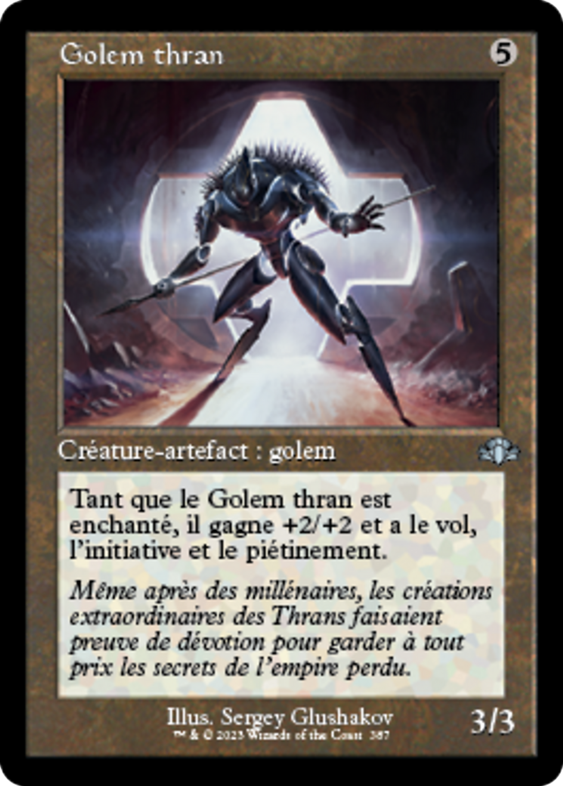 Golem thran — Dominaria Remastered — Magic: The Gathering