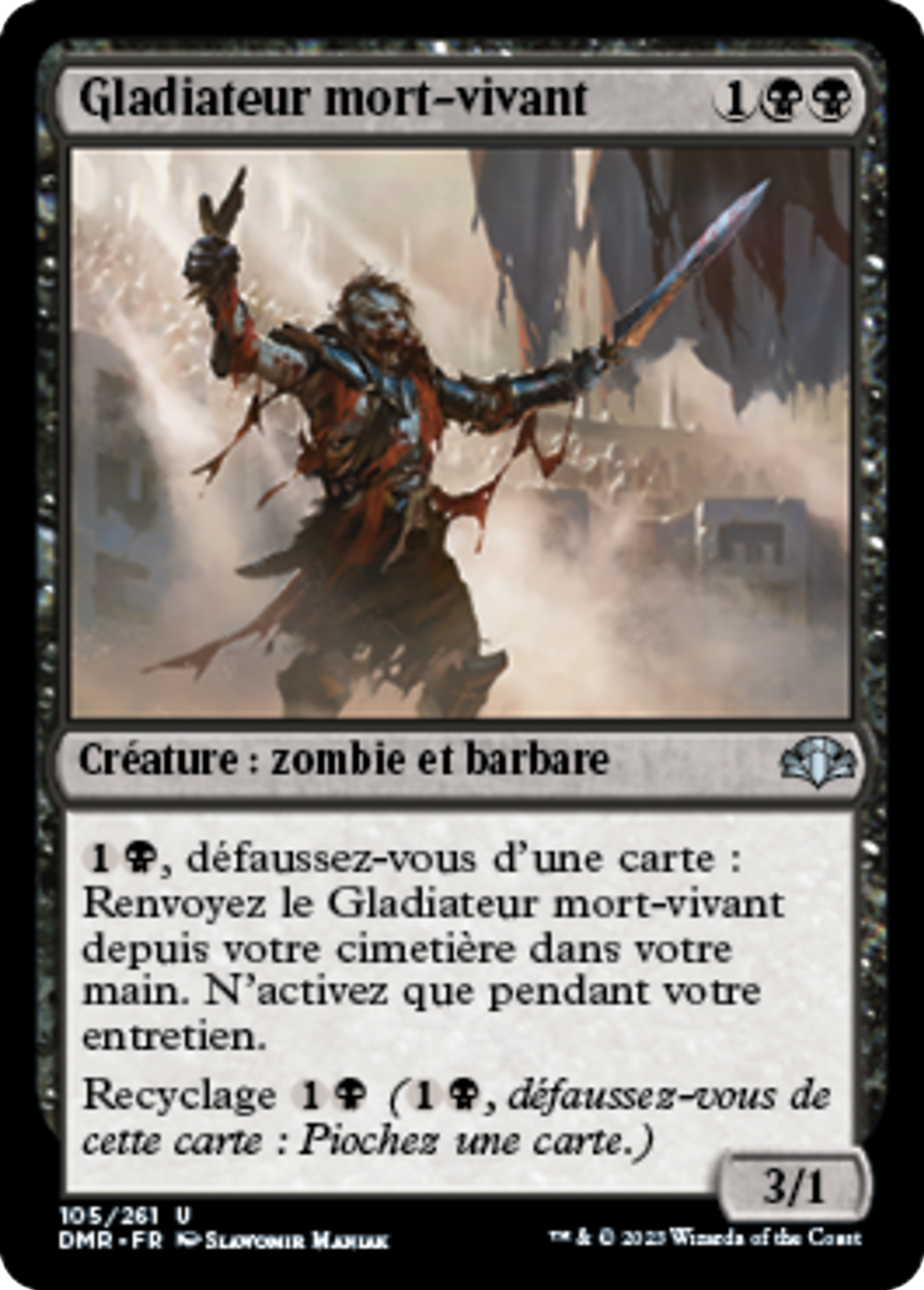 Gladiateur mort-vivant — Dominaria Remastered — Magic: The Gathering