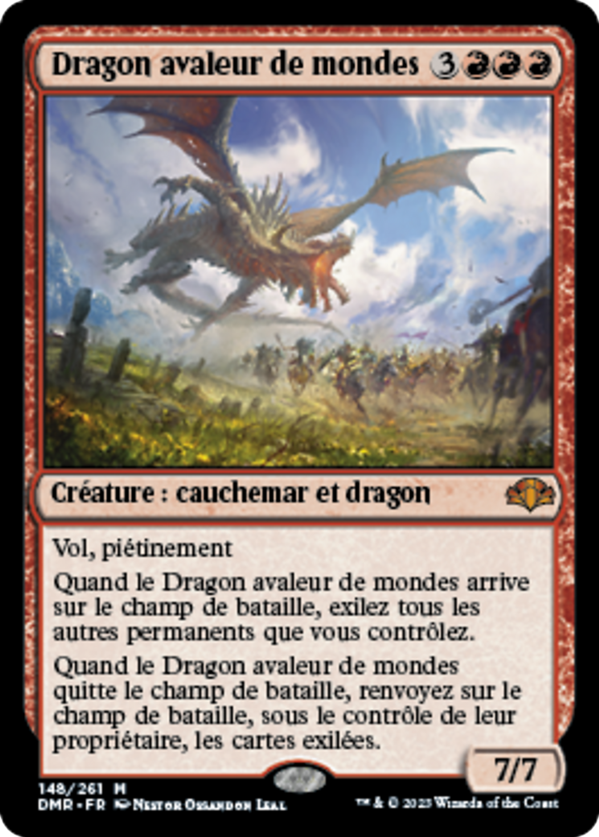 Dragon avaleur de mondes — Dominaria Remastered — Magic: The Gathering