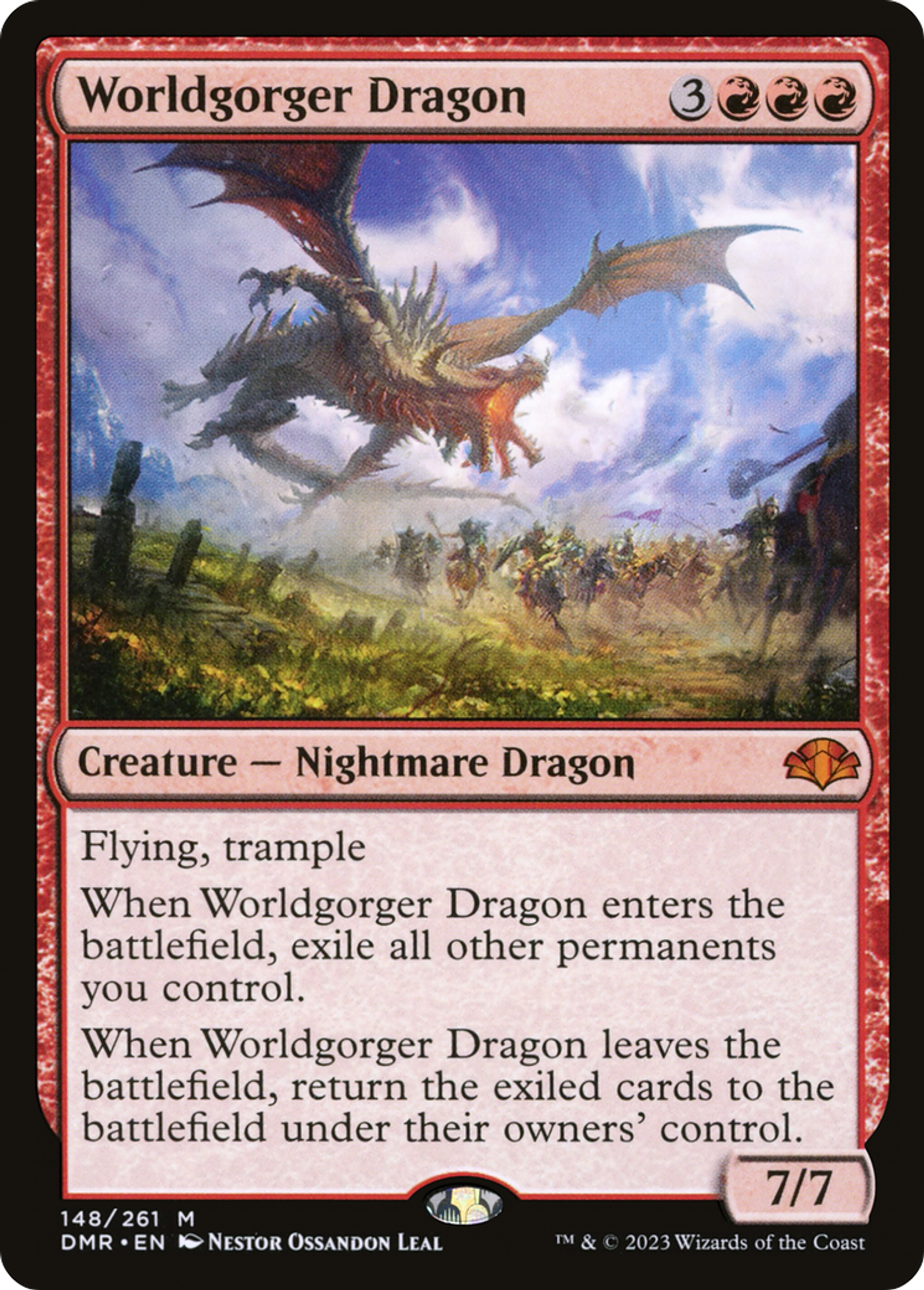 Dragon avaleur de mondes — Dominaria Remastered — Magic: The Gathering