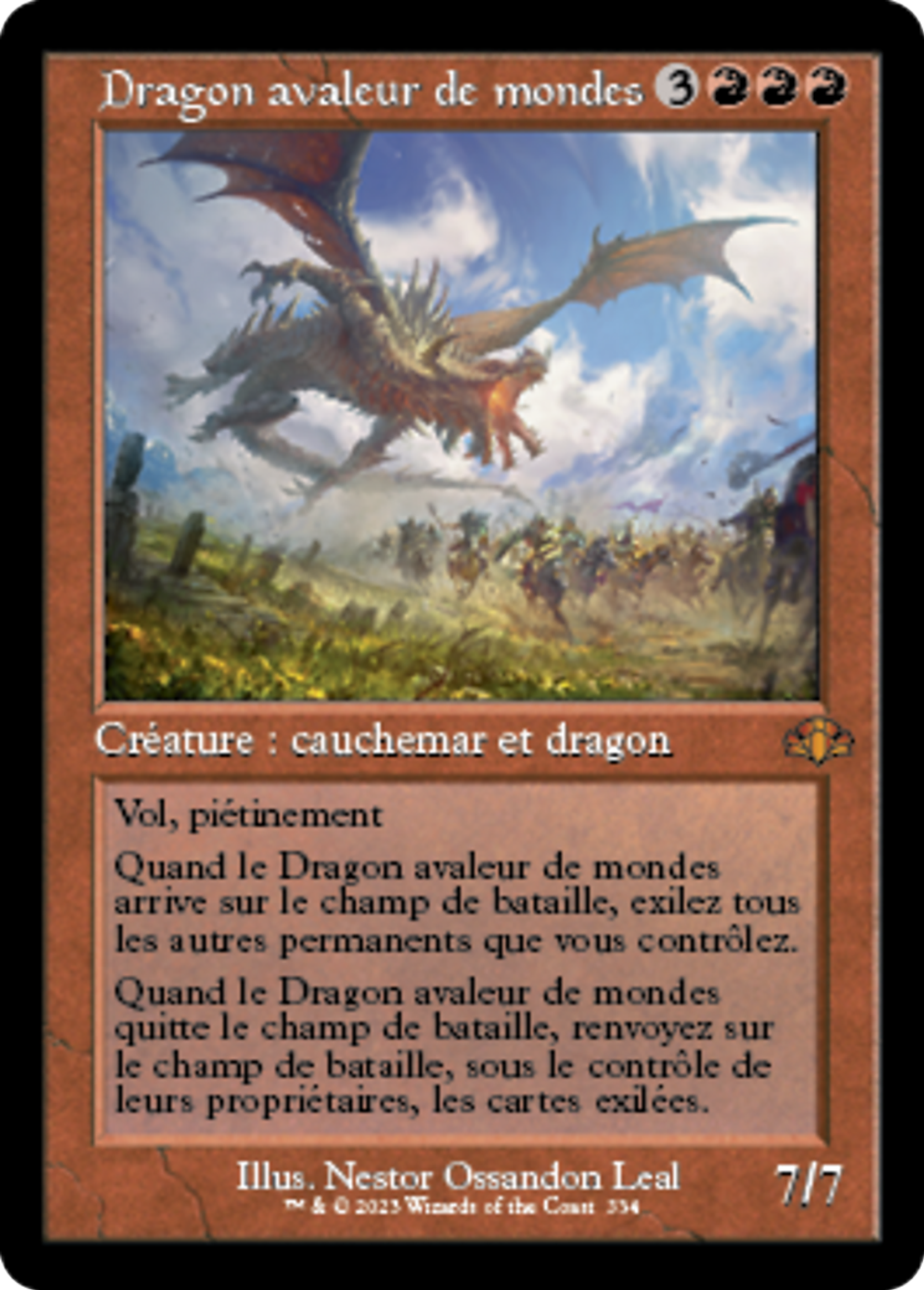 Dragon avaleur de mondes — Dominaria Remastered — Magic: The Gathering