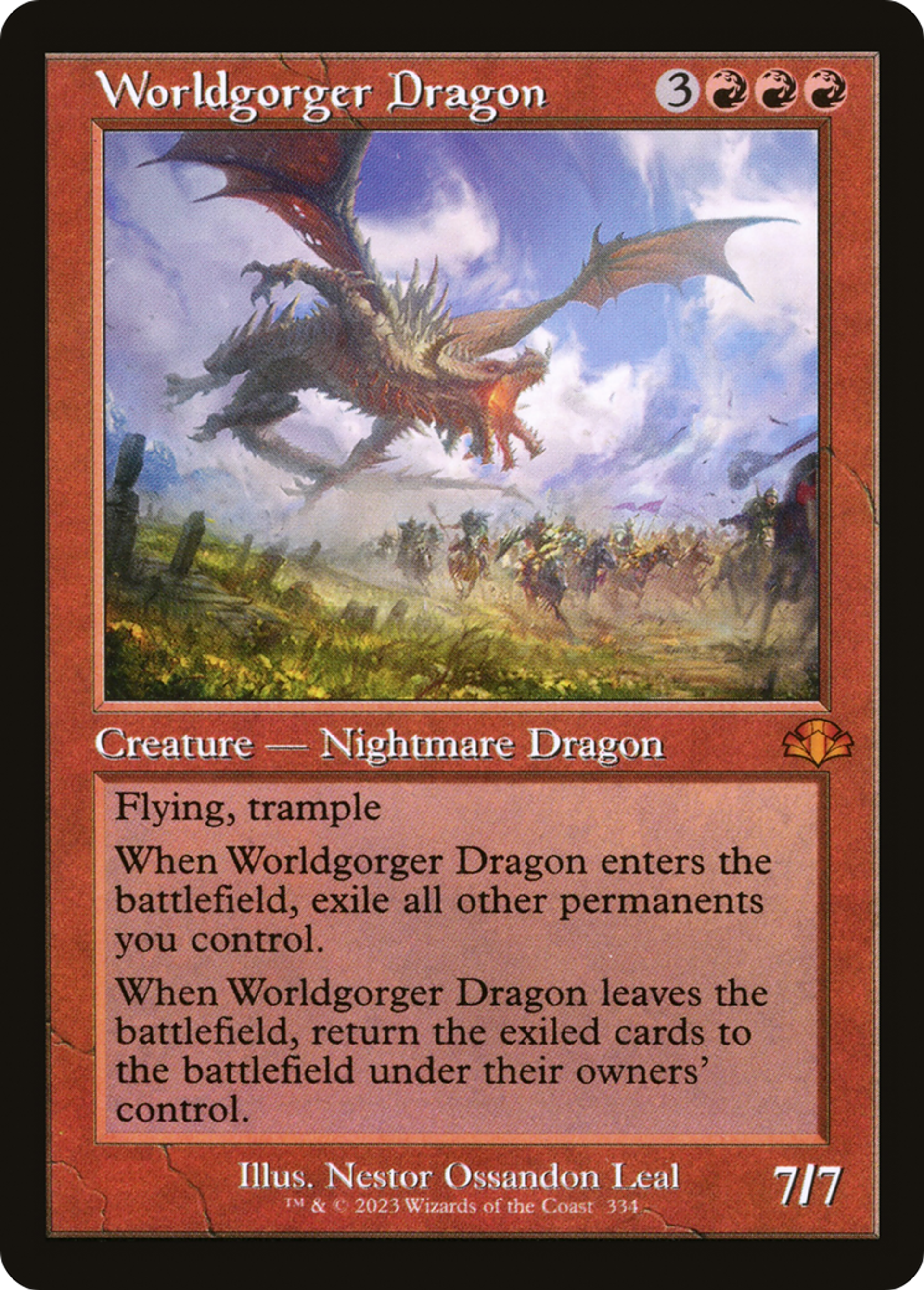 Worldgorger Dragon — Dominaria Remastered — Magic: The Gathering