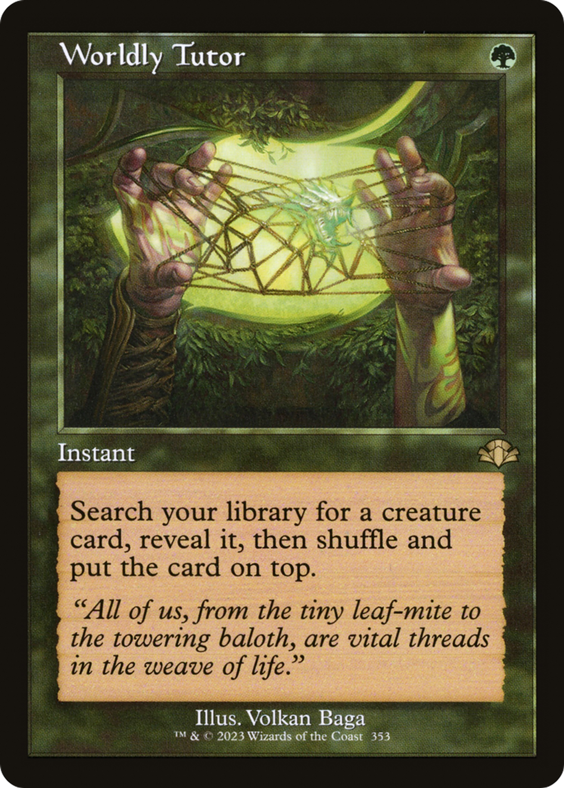 Worldly Tutor — Dominaria Remastered — Magic: The Gathering