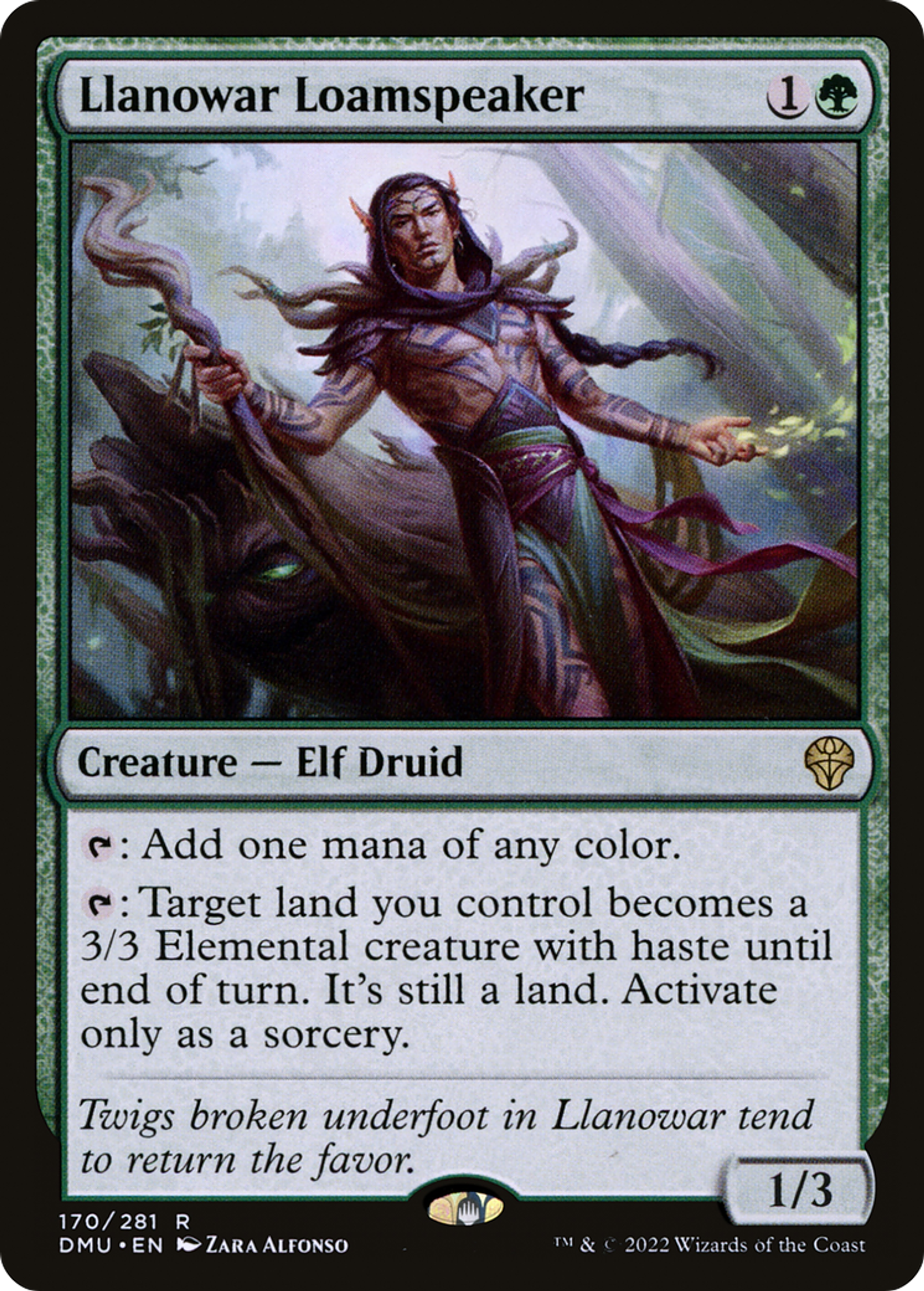 Orateur du terreau de Llanowar — Dominaria United — Magic: The Gathering