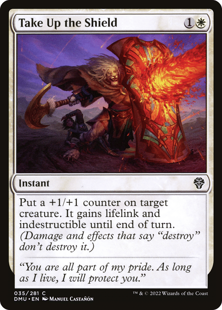 Take Up the Shield — Dominaria United — Magic: The Gathering