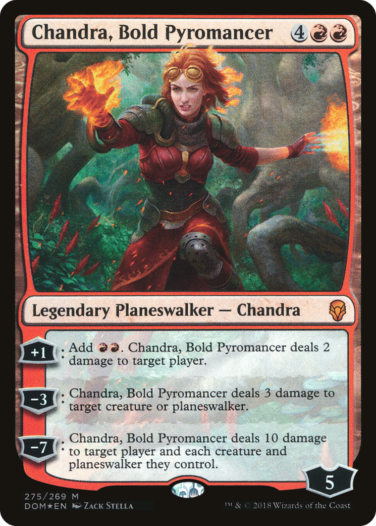 Chandra, pyromancienne audacieuse — Dominaria — Magic: The Gathering