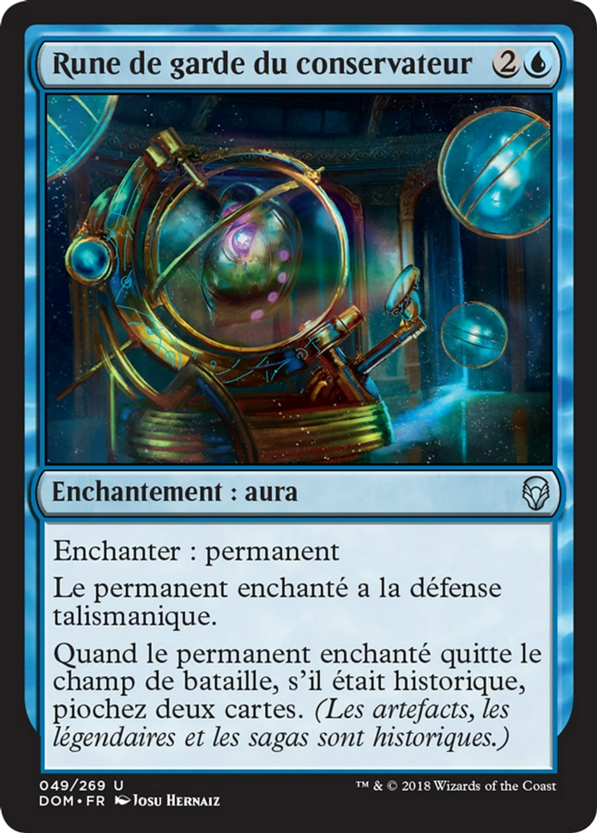 Rune de garde du conservateur — Dominaria — Magic: The Gathering