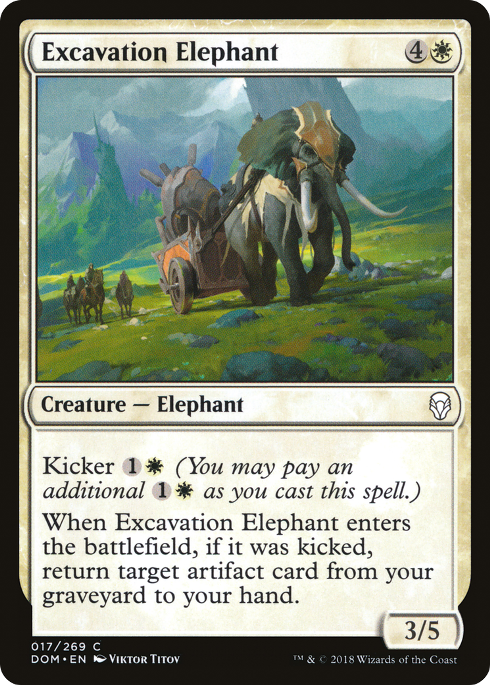 Excavation Elephant — Dominaria — Magic: The Gathering