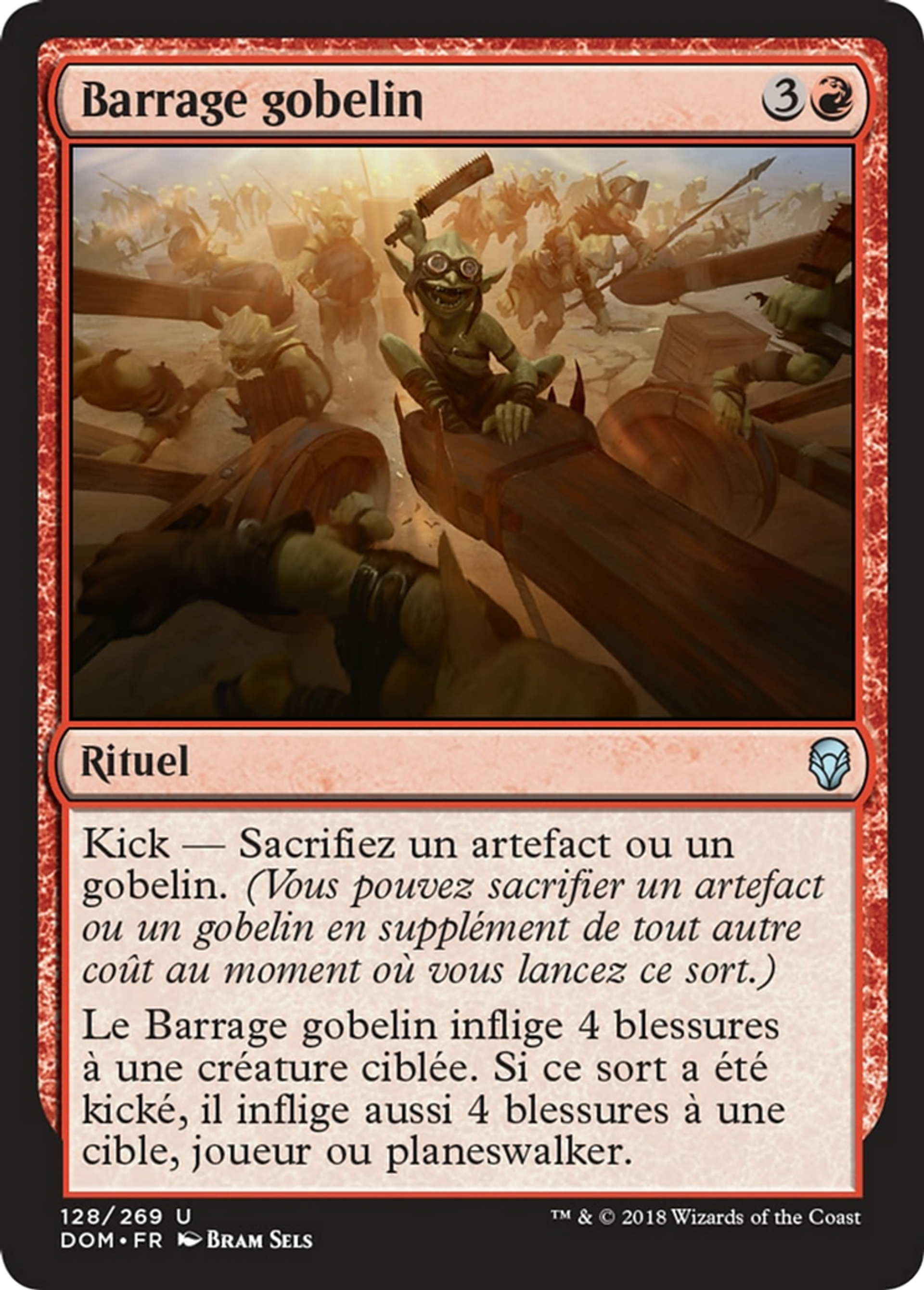 Barrage gobelin — Dominaria — Magic: The Gathering