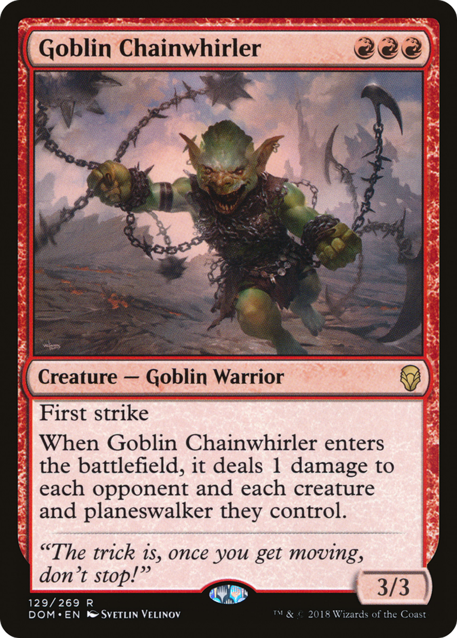 Goblin Chainwhirler — Dominaria — Magic: The Gathering