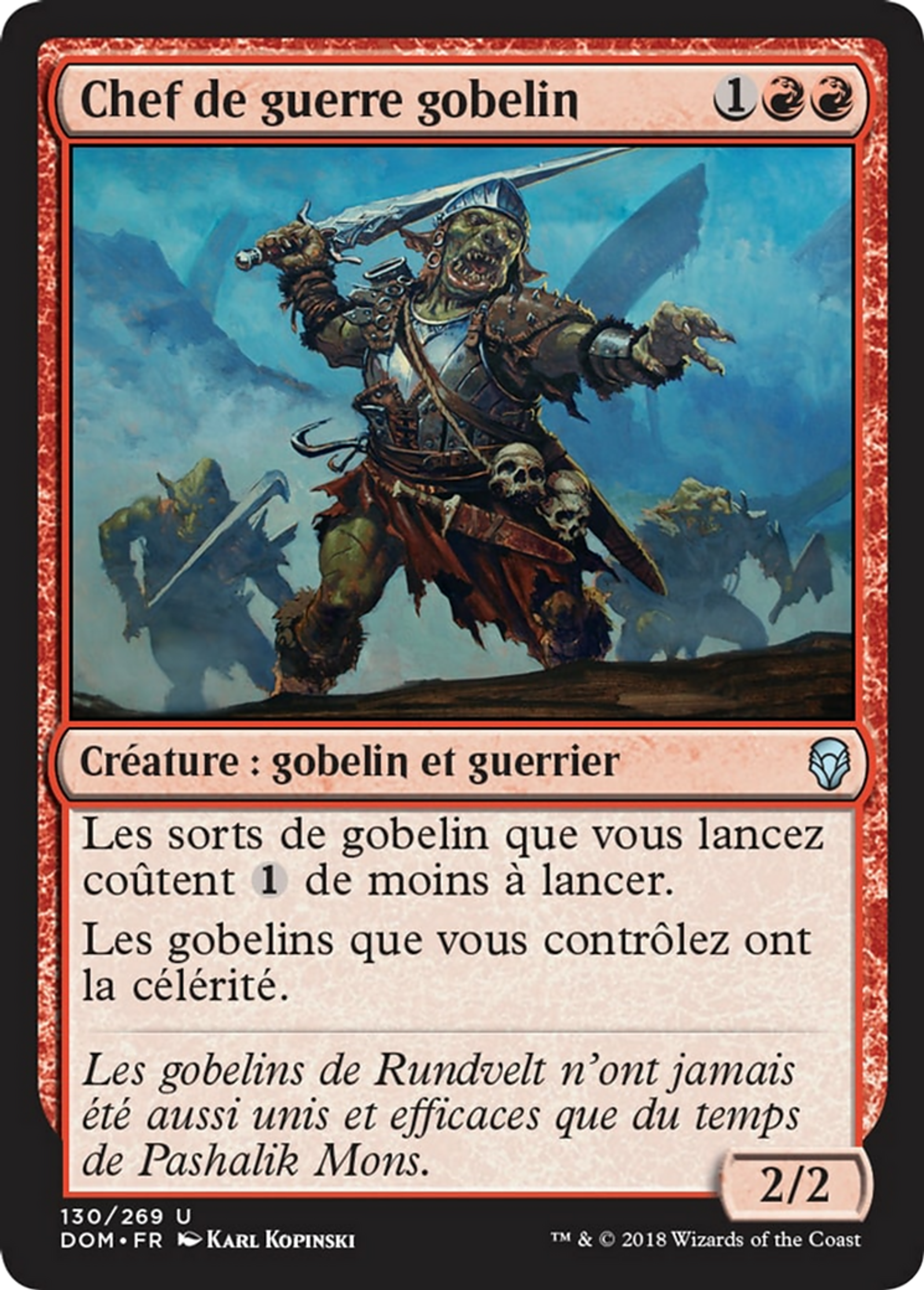 Chef de guerre gobelin — Dominaria — Magic: The Gathering