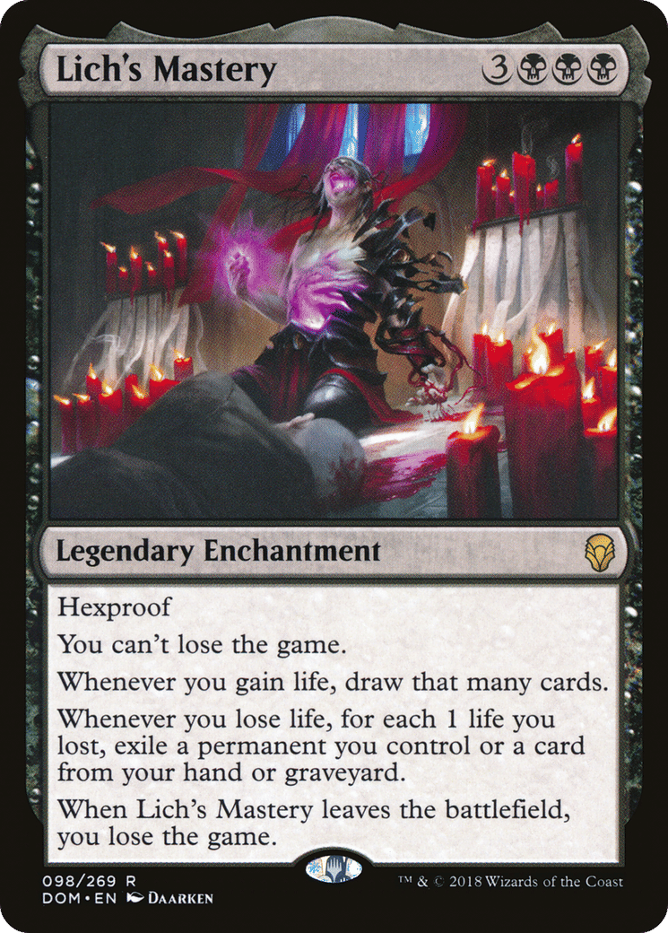 Lich's Mastery — Dominaria — Magic: The Gathering