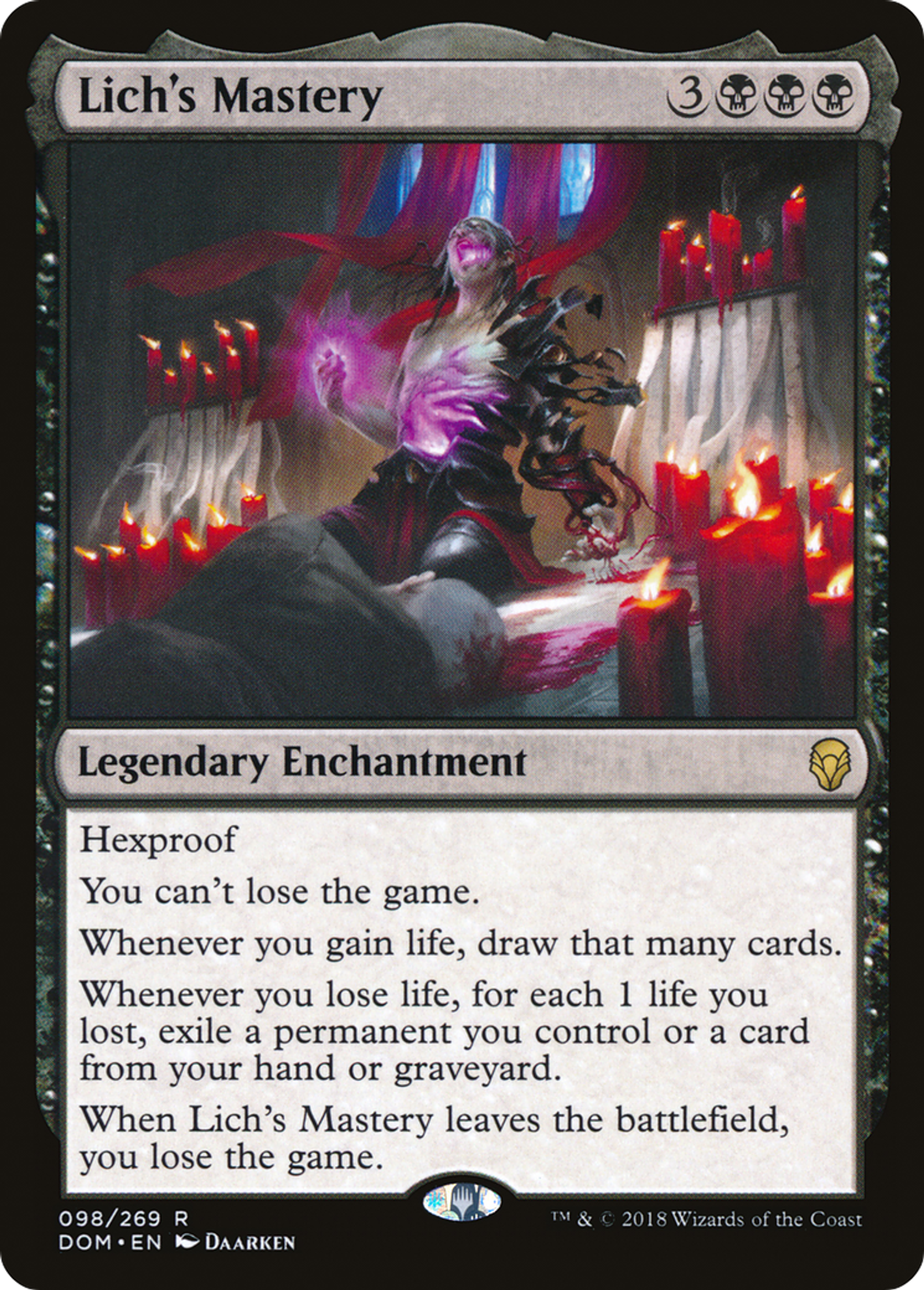 Lich's Mastery — Dominaria — Magic: The Gathering