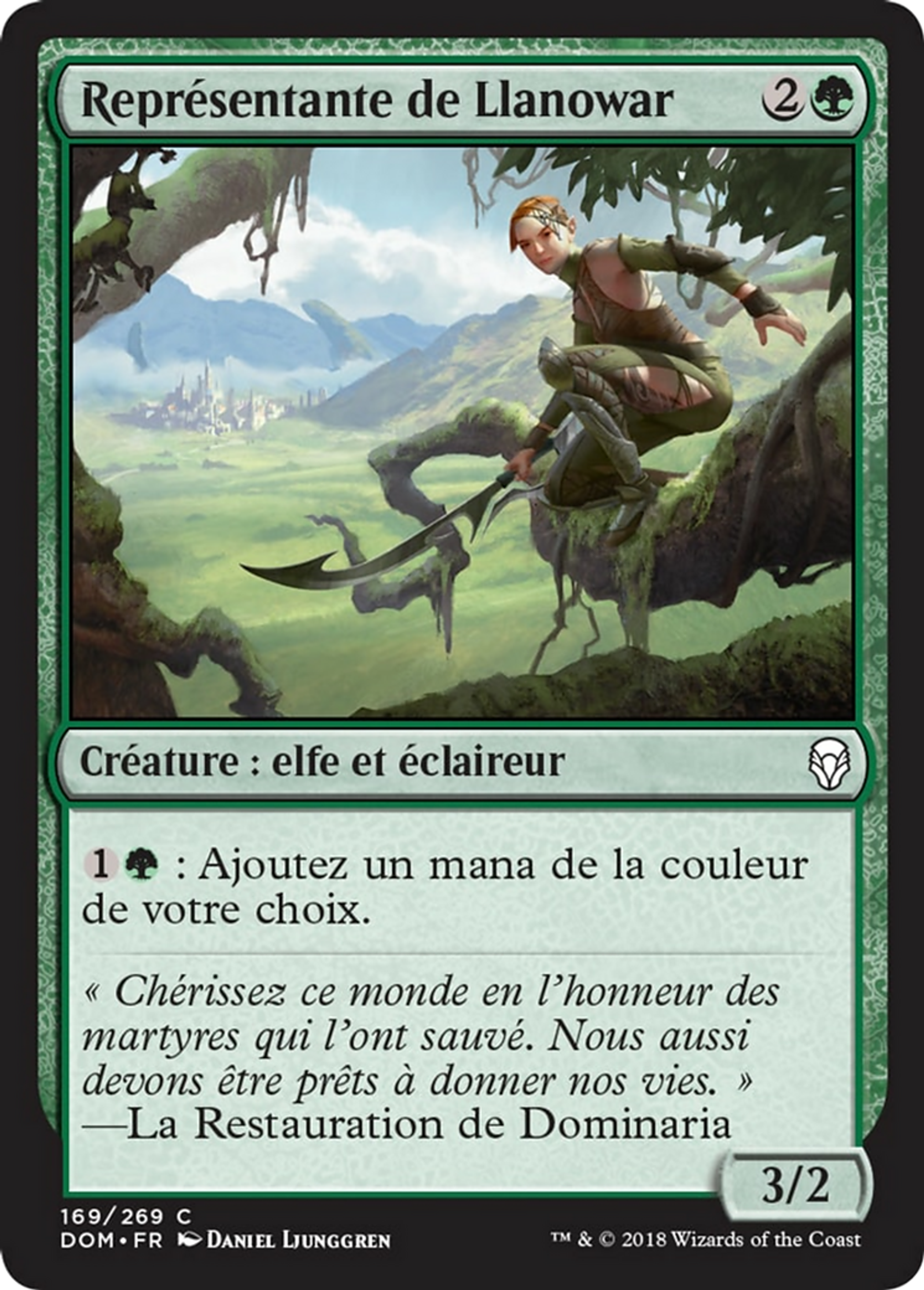 Représentante de Llanowar — Dominaria — Magic: The Gathering
