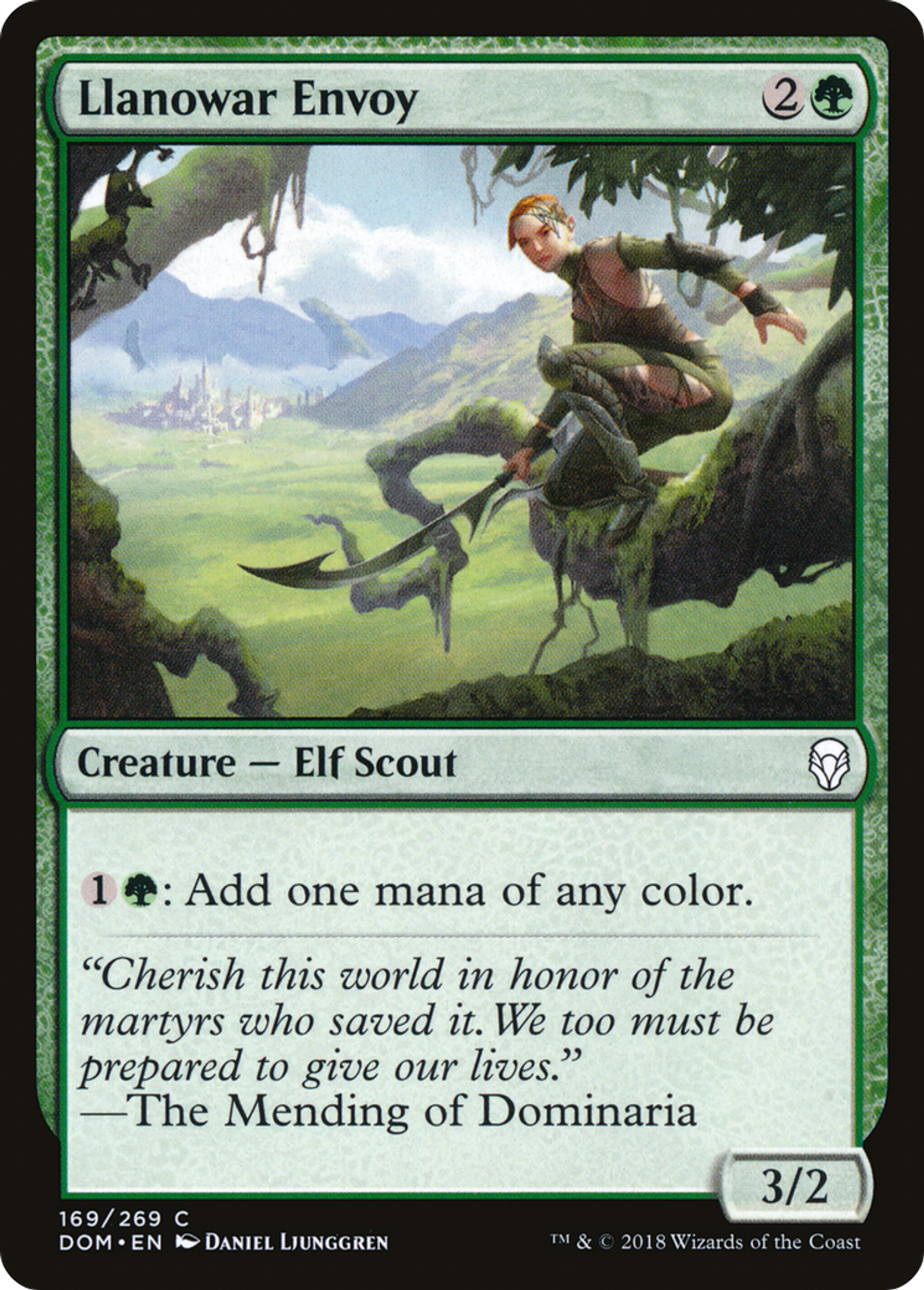 Llanowar Envoy — Dominaria — Magic: The Gathering