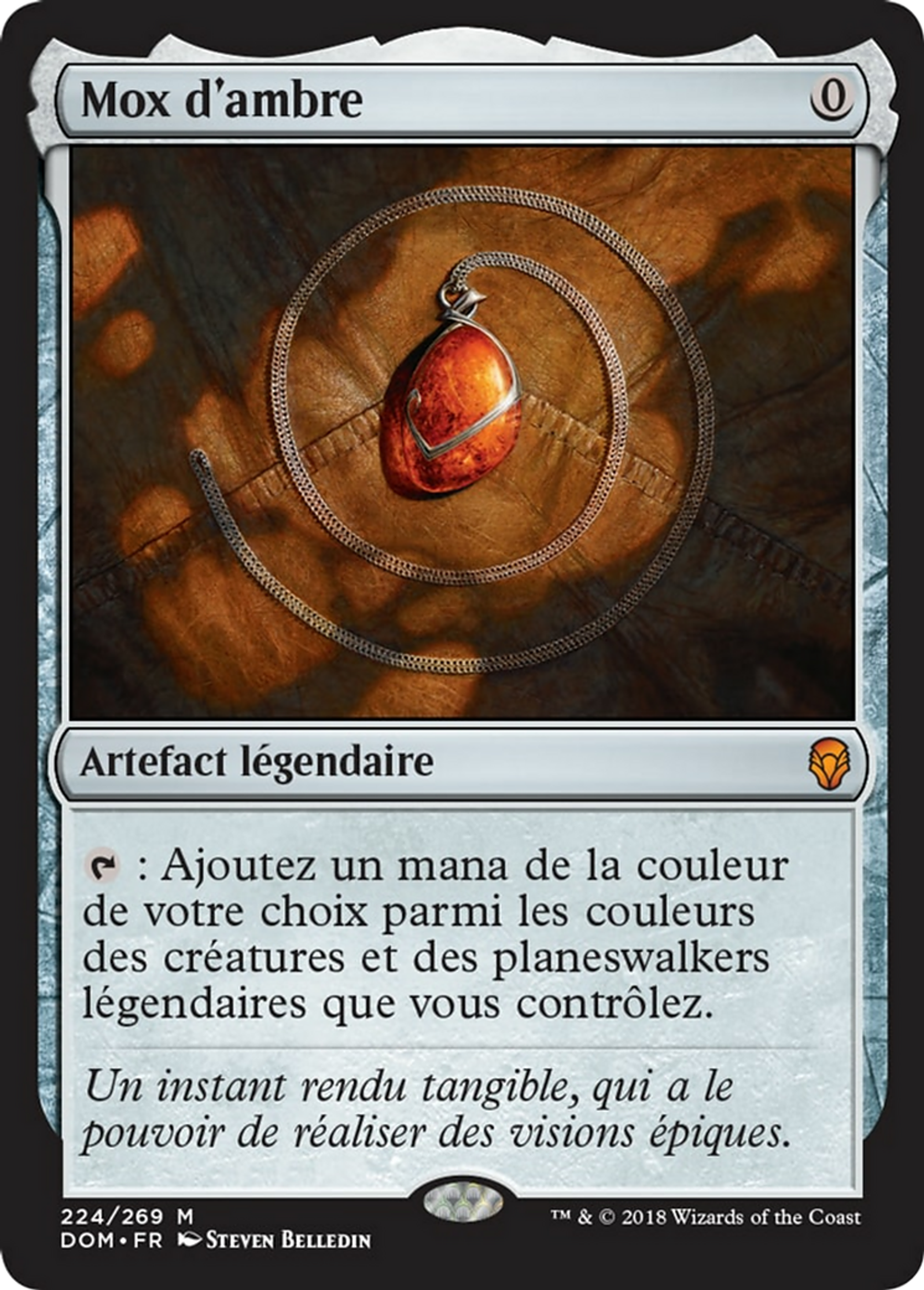 Mox d'ambre — Dominaria — Magic: The Gathering