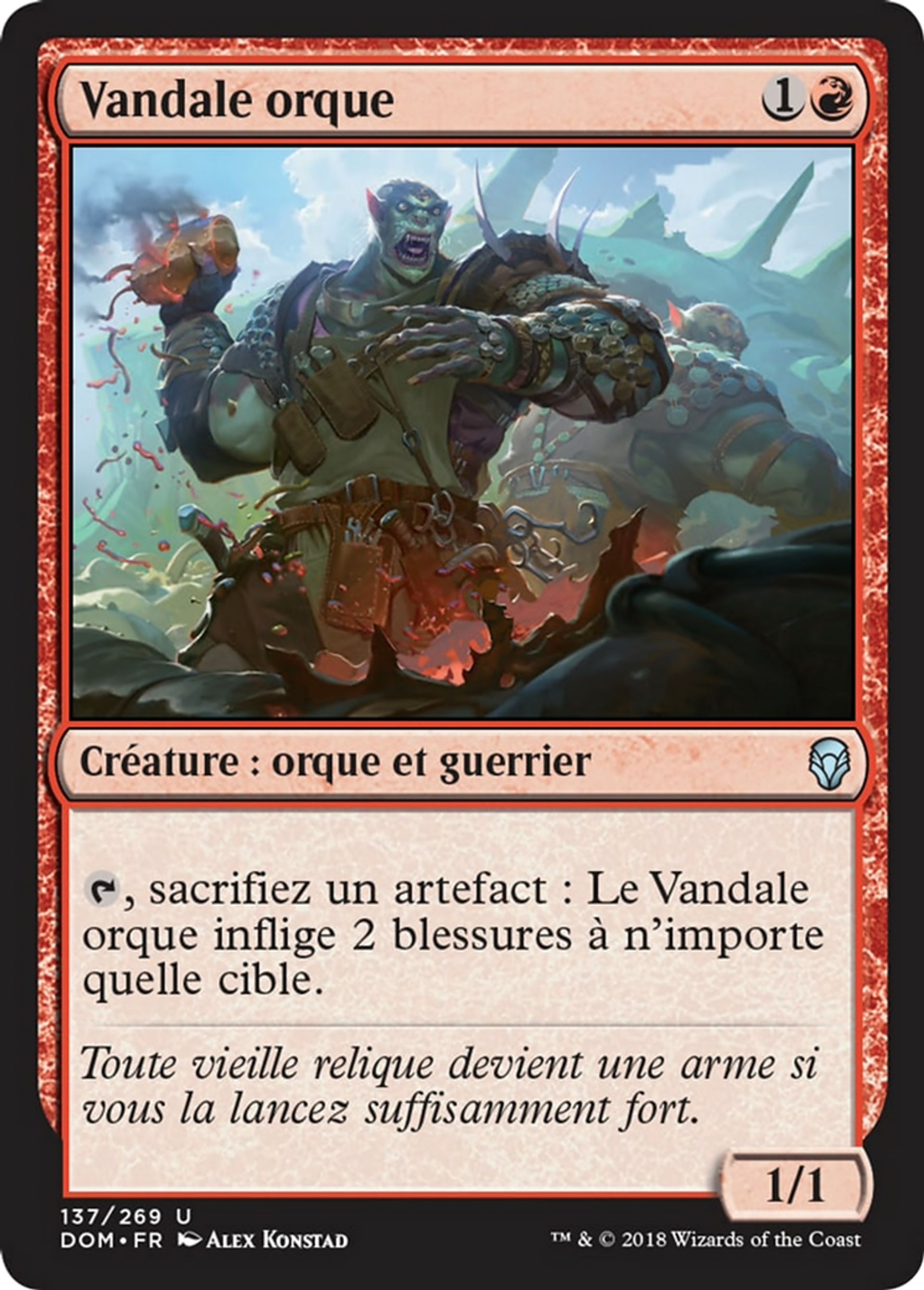 Vandale orque — Dominaria — Magic: The Gathering