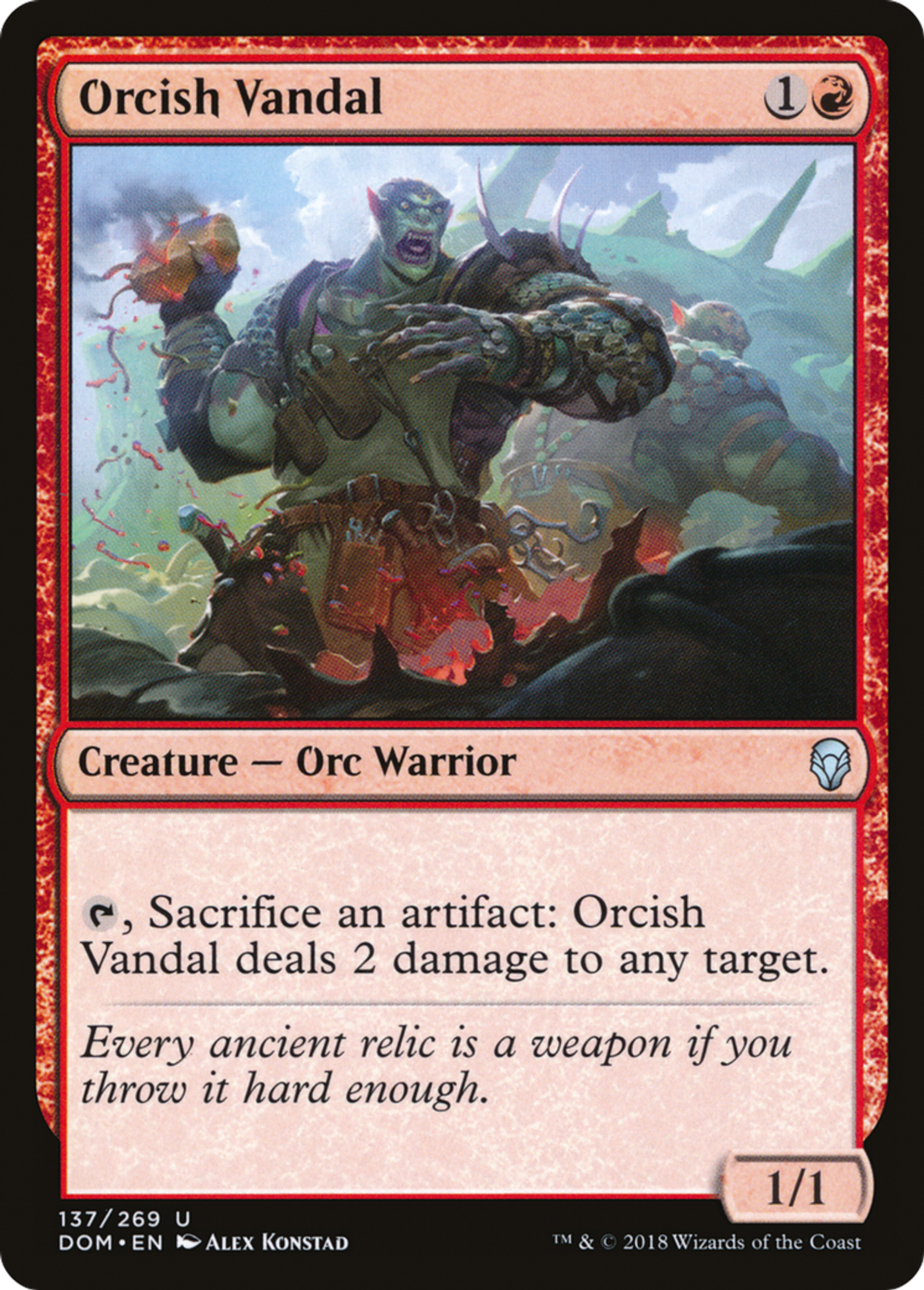 Orcish Vandal — Dominaria — Magic: The Gathering